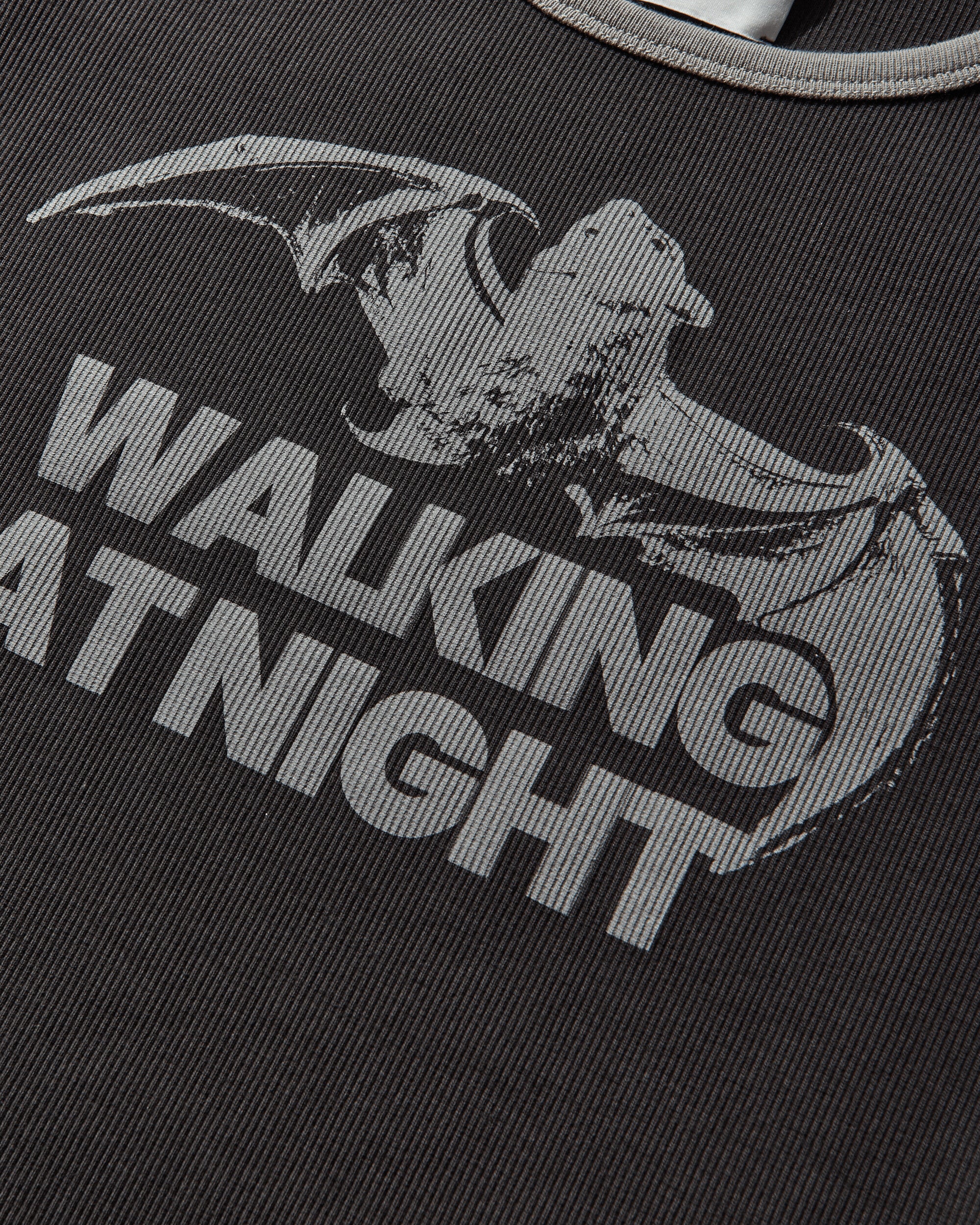 ROA Guniy Ribbed Baby Tee Washed Black T-Shirts Top YBWW017JY06 BLK0020