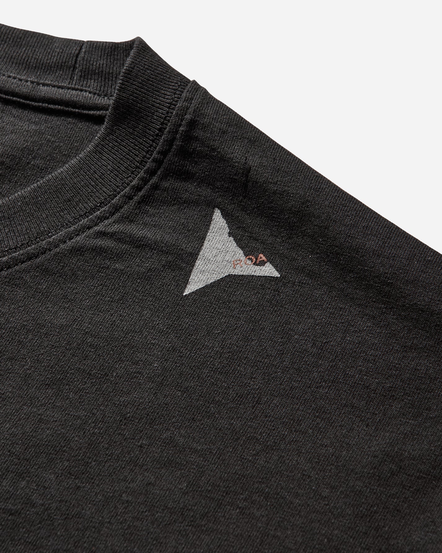 ROA Logo T Shirt Washed Black T-Shirts Top YBUW011JY01 BLK0020
