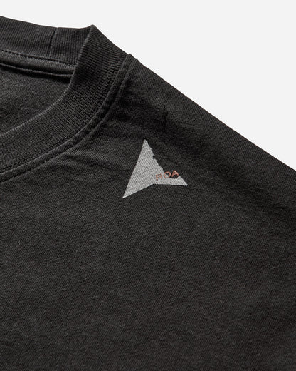 ROA Logo T Shirt Washed Black T-Shirts Top YBUW011JY01 BLK0020