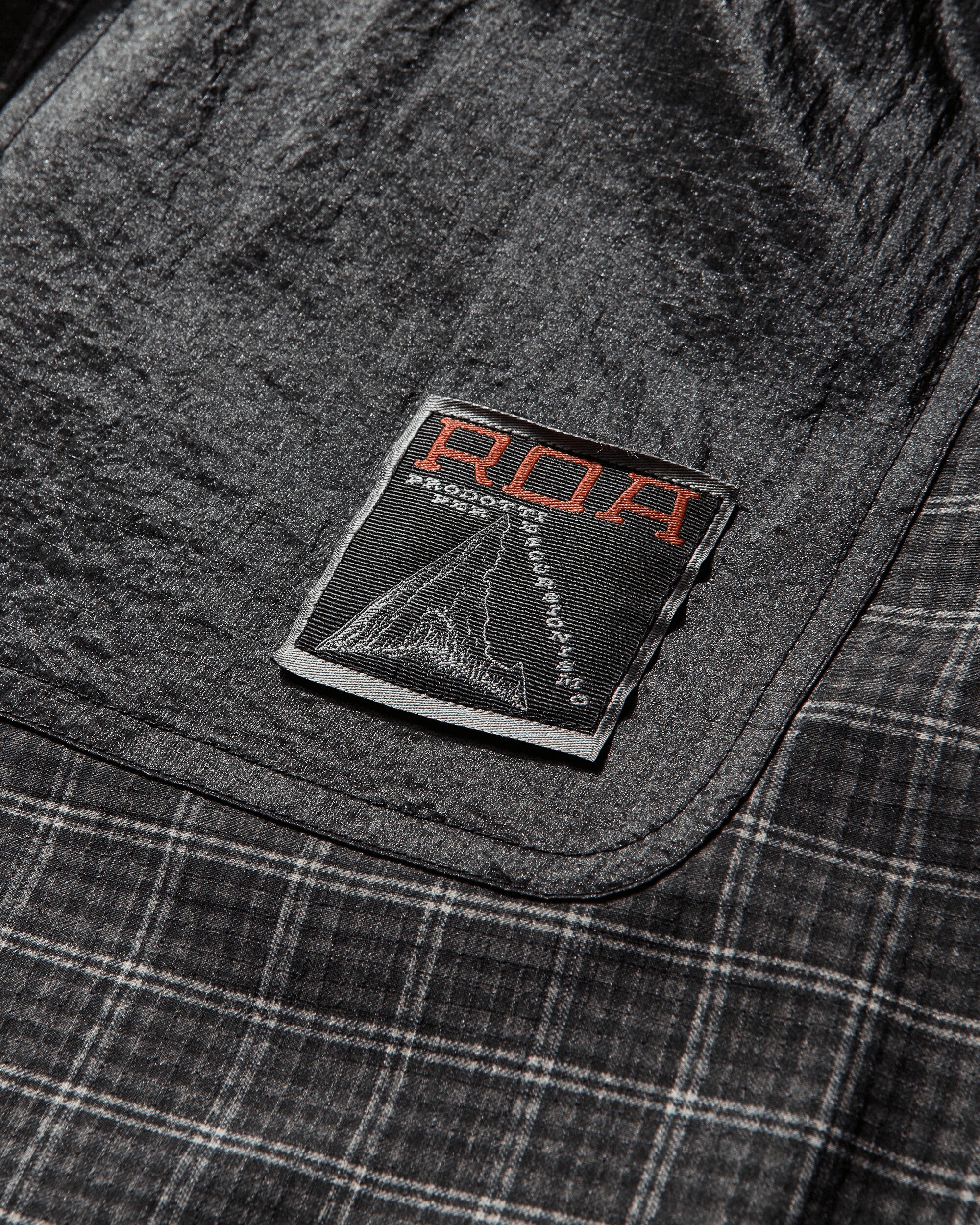 ROA Aair Floweave Printed Check Elasticated Waistband Pants Anthracite Pants Trousers YBMW023FA21 ANT0001