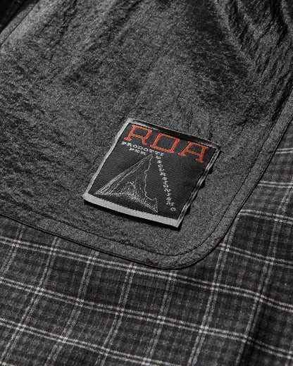 ROA Aair Floweave Printed Check Elasticated Waistband Pants Anthracite Pants Trousers YBMW023FA21 ANT0001