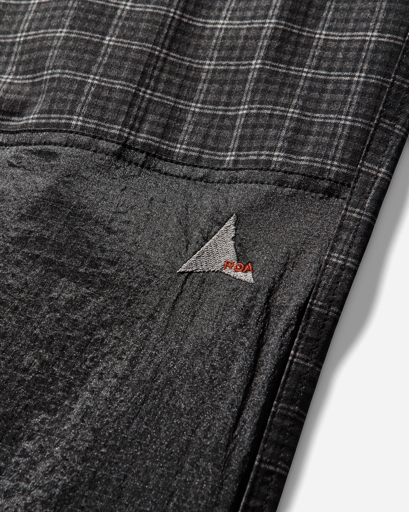 ROA Aair Floweave Printed Check Elasticated Waistband Pants Anthracite Pants Trousers YBMW023FA21 ANT0001