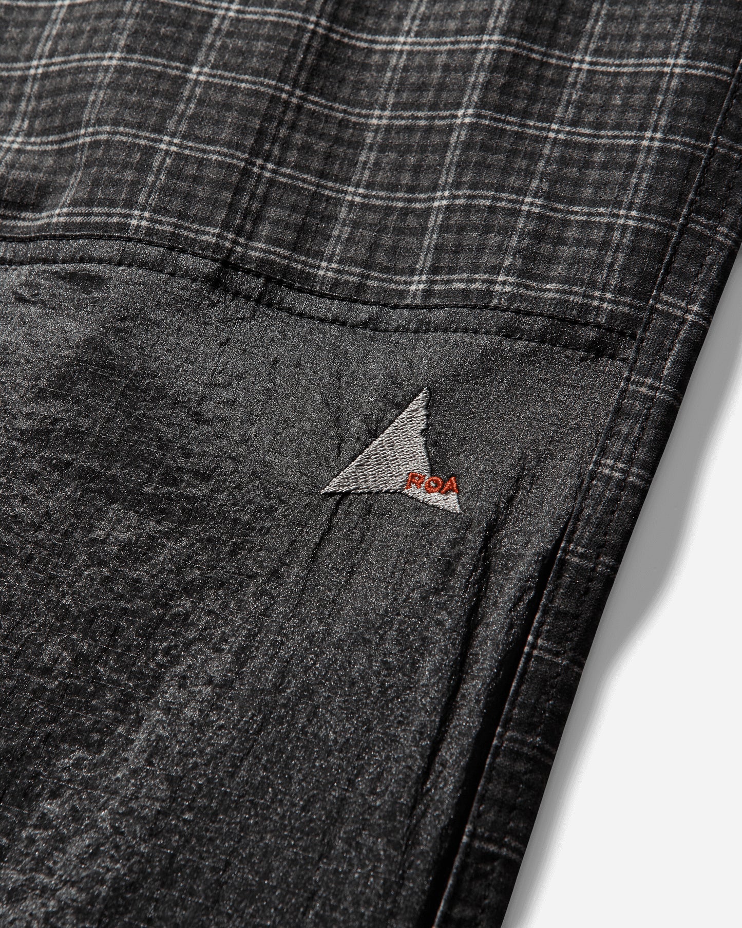 ROA Aair Floweave Printed Check Elasticated Waistband Pants Anthracite Pants Trousers YBMW023FA21 ANT0001