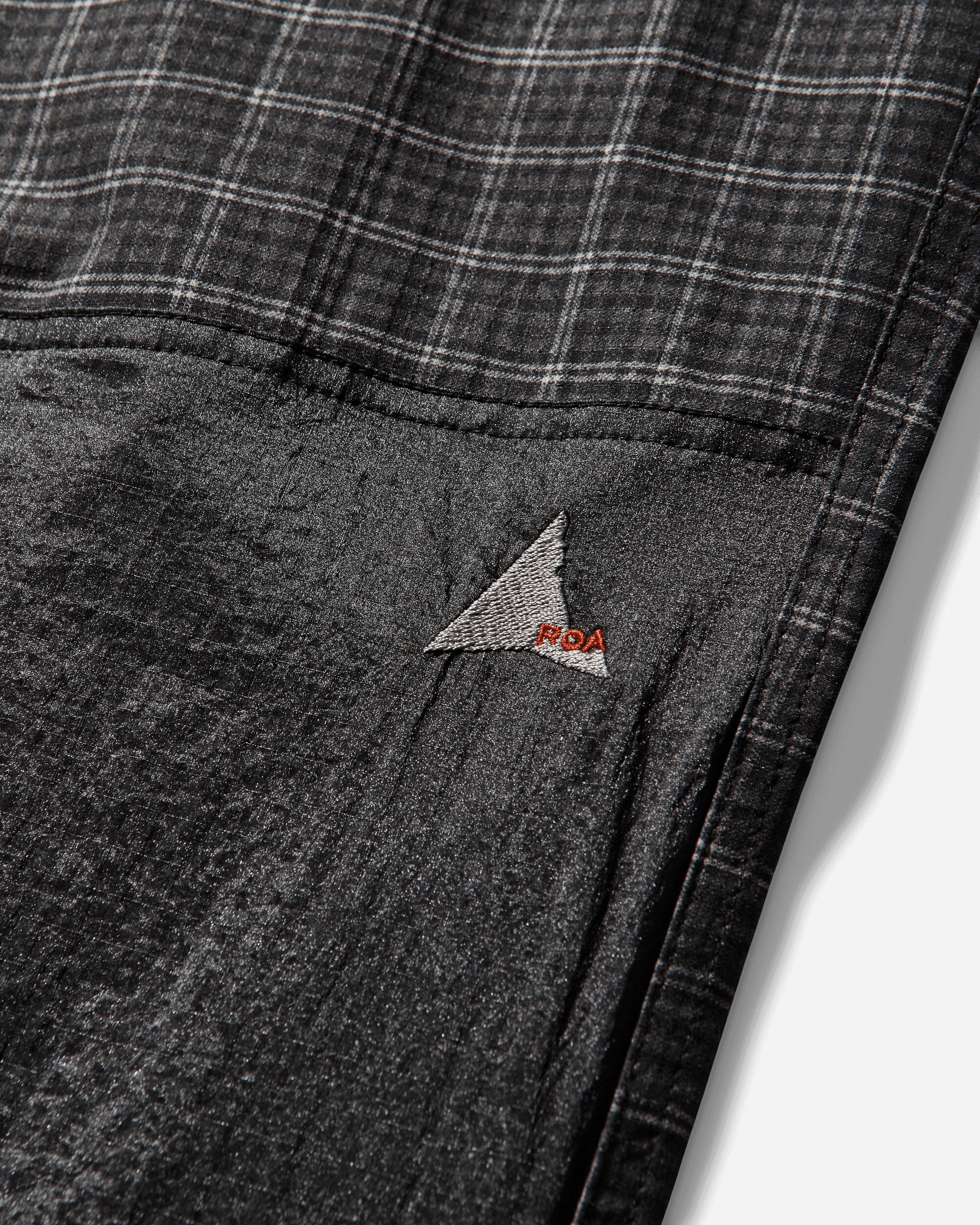 ROA Aair Floweave Printed Check Elasticated Waistband Pants Anthracite Pants Trousers YBMW023FA21 ANT0001