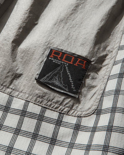 ROA Aair Floweave Printed Check Elasticated Waistband Pants White Pants Trousers YBMW023FA21 WTH0001