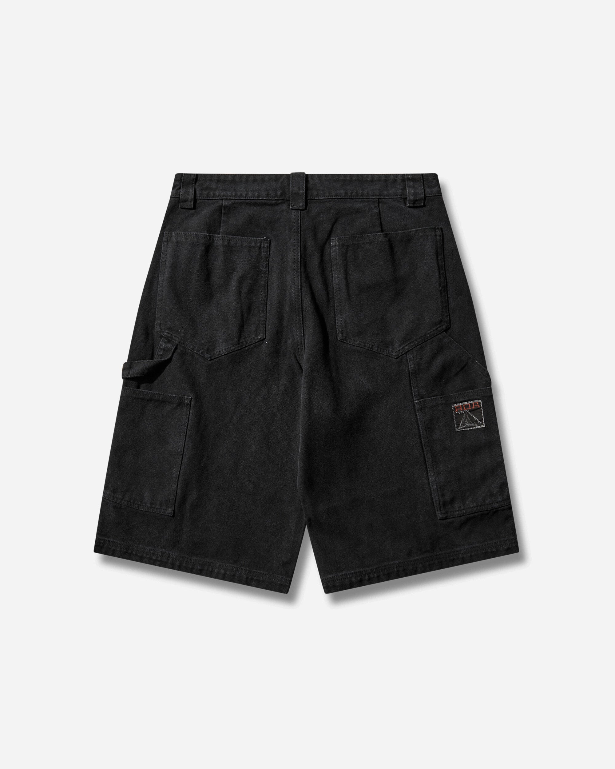 ROA Ash Canvas Shorts Washed Black Pants Trousers YBMW059FA55 BLK0020