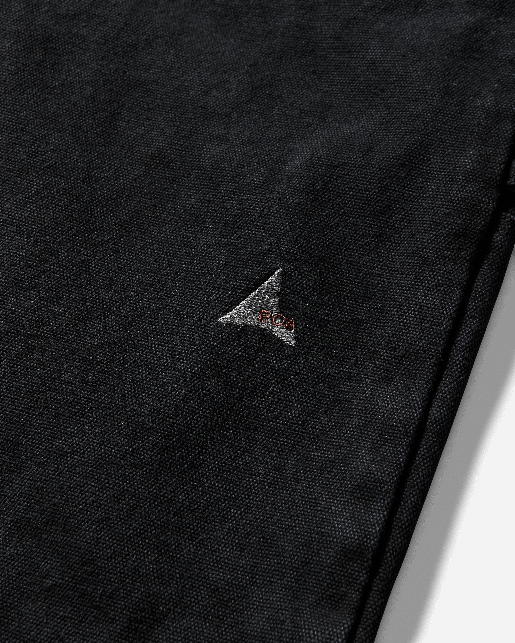 ROA Ash Canvas Shorts Washed Black Pants Trousers YBMW059FA55 BLK0020