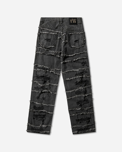 Racer Worldwide Washed Flag Jeans Black Pants Denim SS23-JEANS-FLAG BLACK