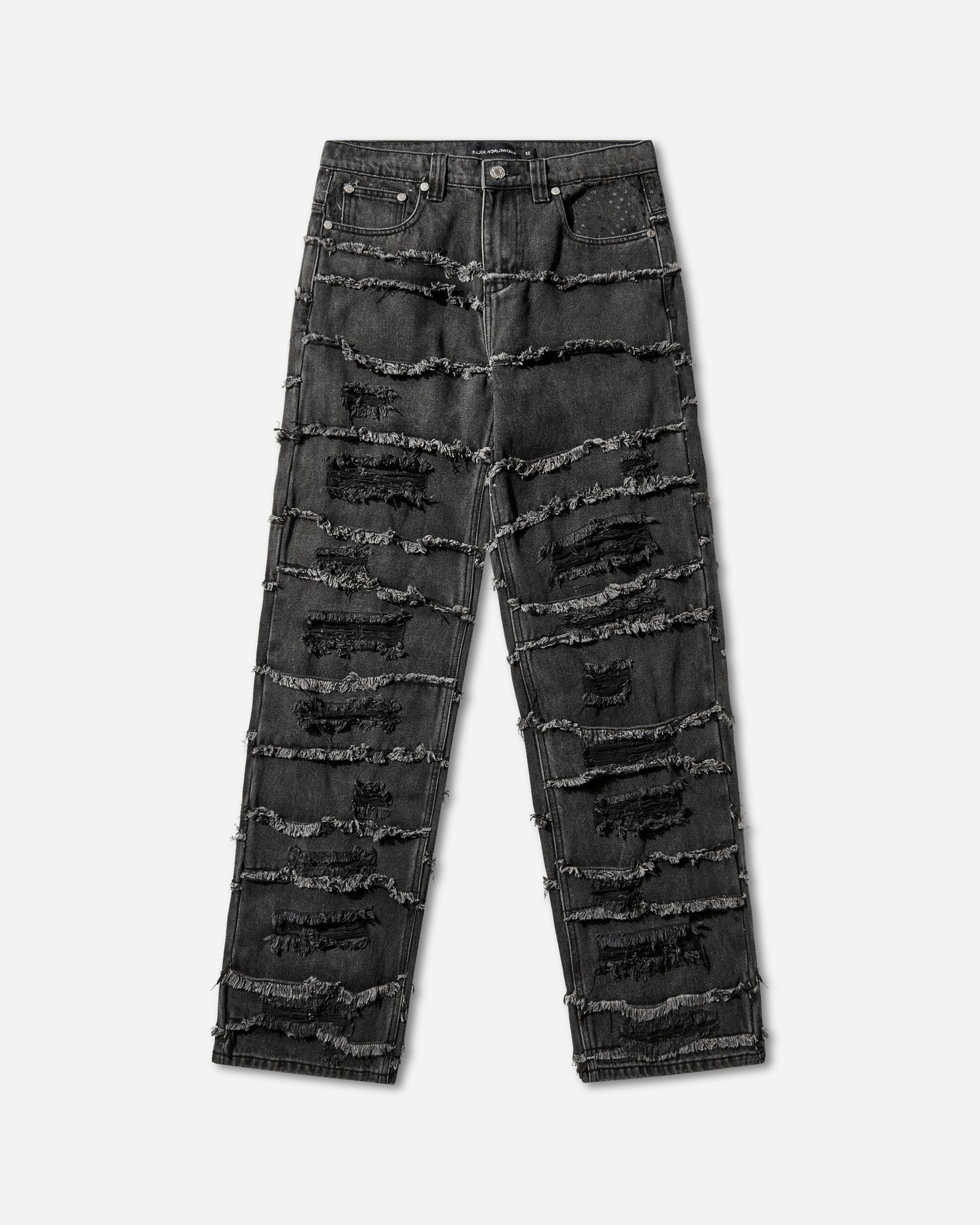 Racer Worldwide Washed Flag Jeans Black Pants Denim SS23-JEANS-FLAG BLACK
