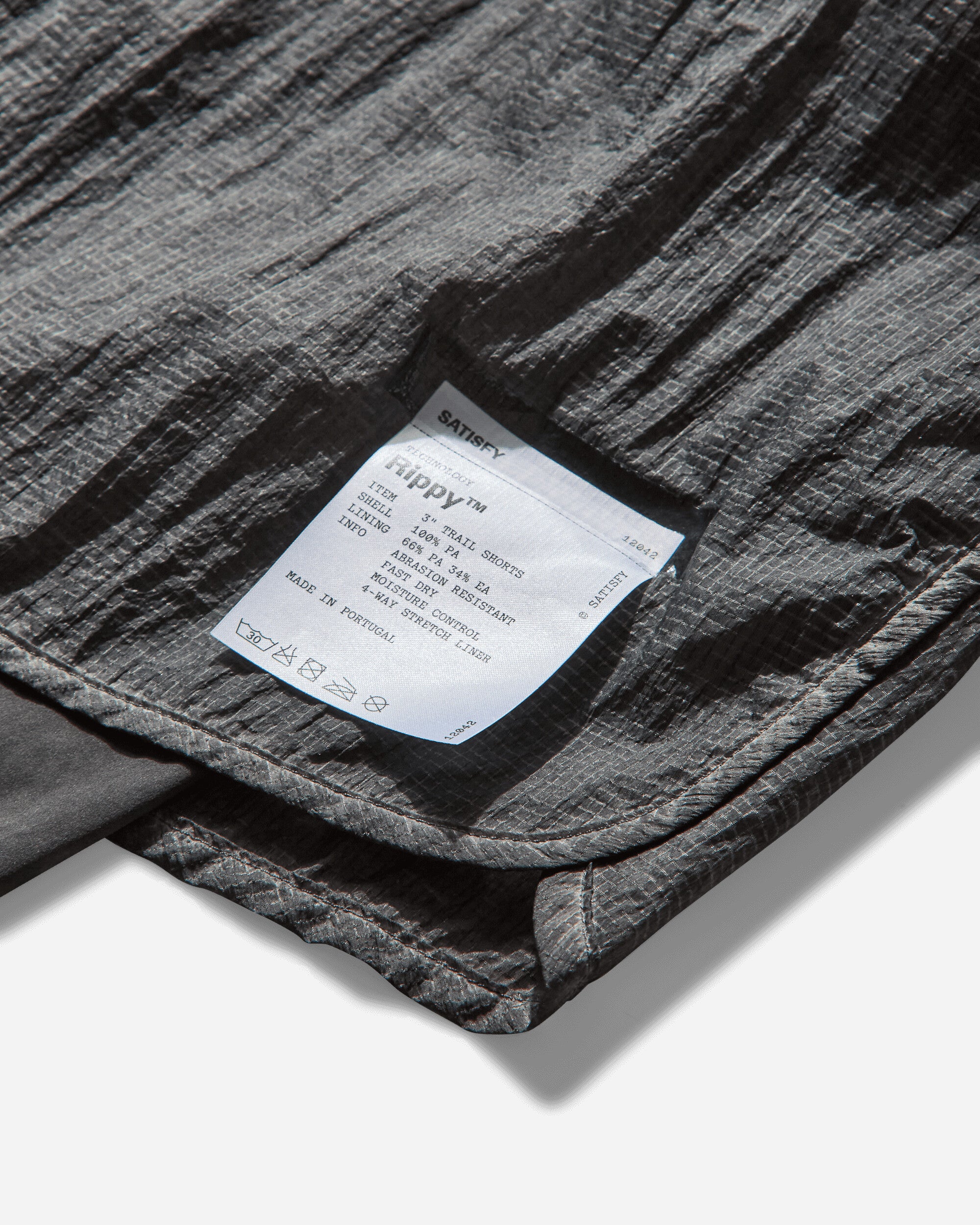 Satisfy Rippy 3" Trail Shorts Aged Black Shorts Short 12042 00A00