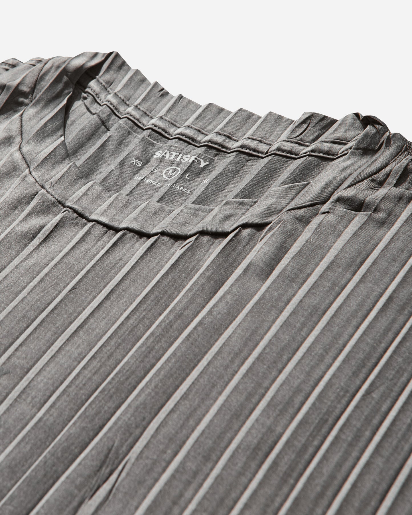Satisfy AuraLite Pleated T-Shirt Mineral Graphite T-Shirts Shortsleeve 11043 MG-SA