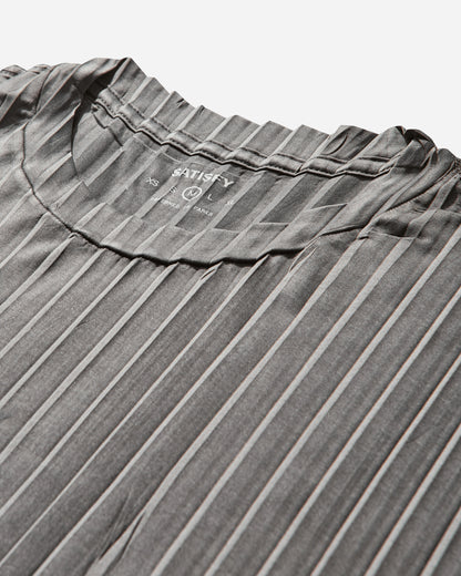 Satisfy AuraLite Pleated T-Shirt Mineral Graphite T-Shirts Shortsleeve 11043 MG-SA