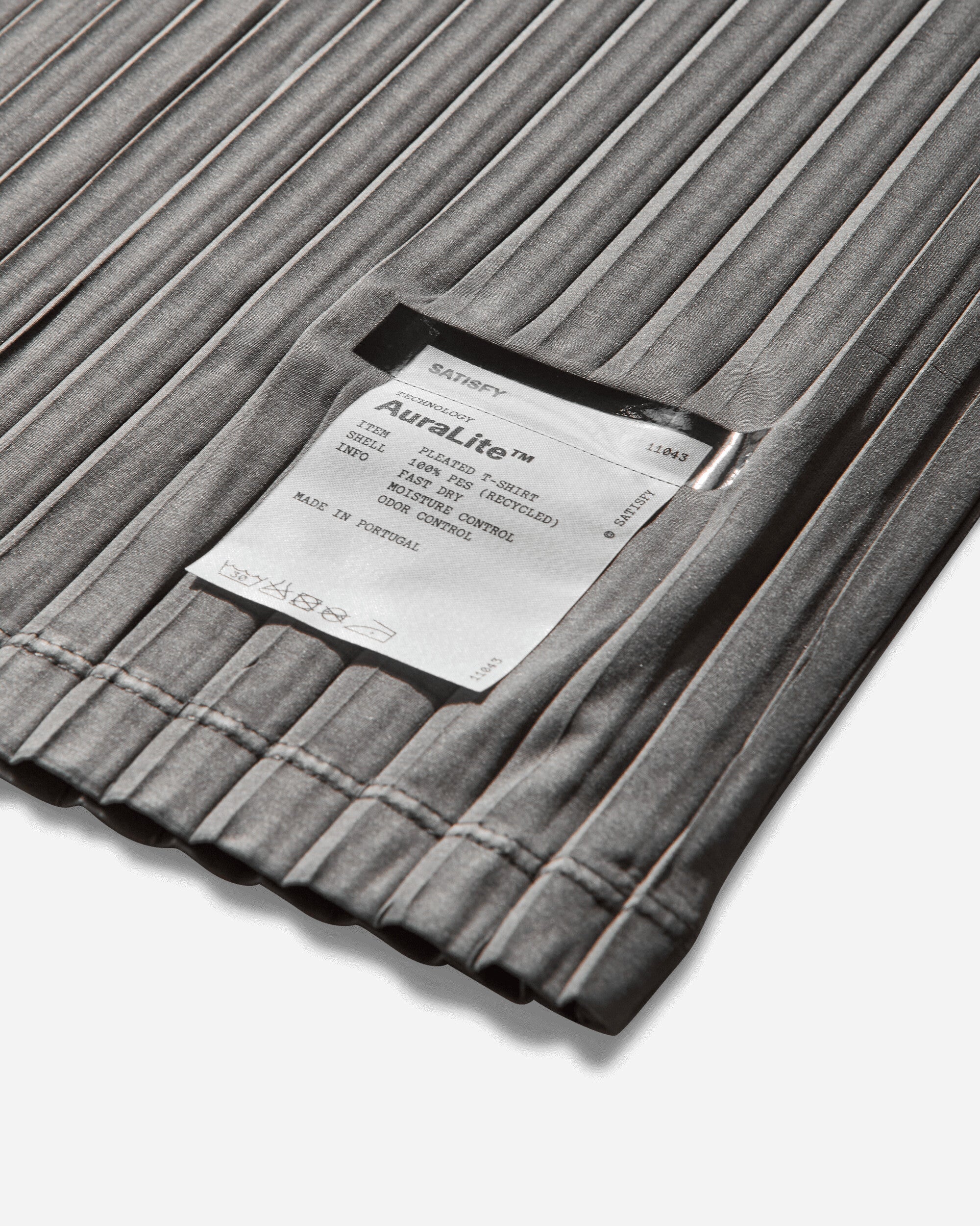 Satisfy AuraLite Pleated T-Shirt Mineral Graphite T-Shirts Shortsleeve 11043 MG-SA