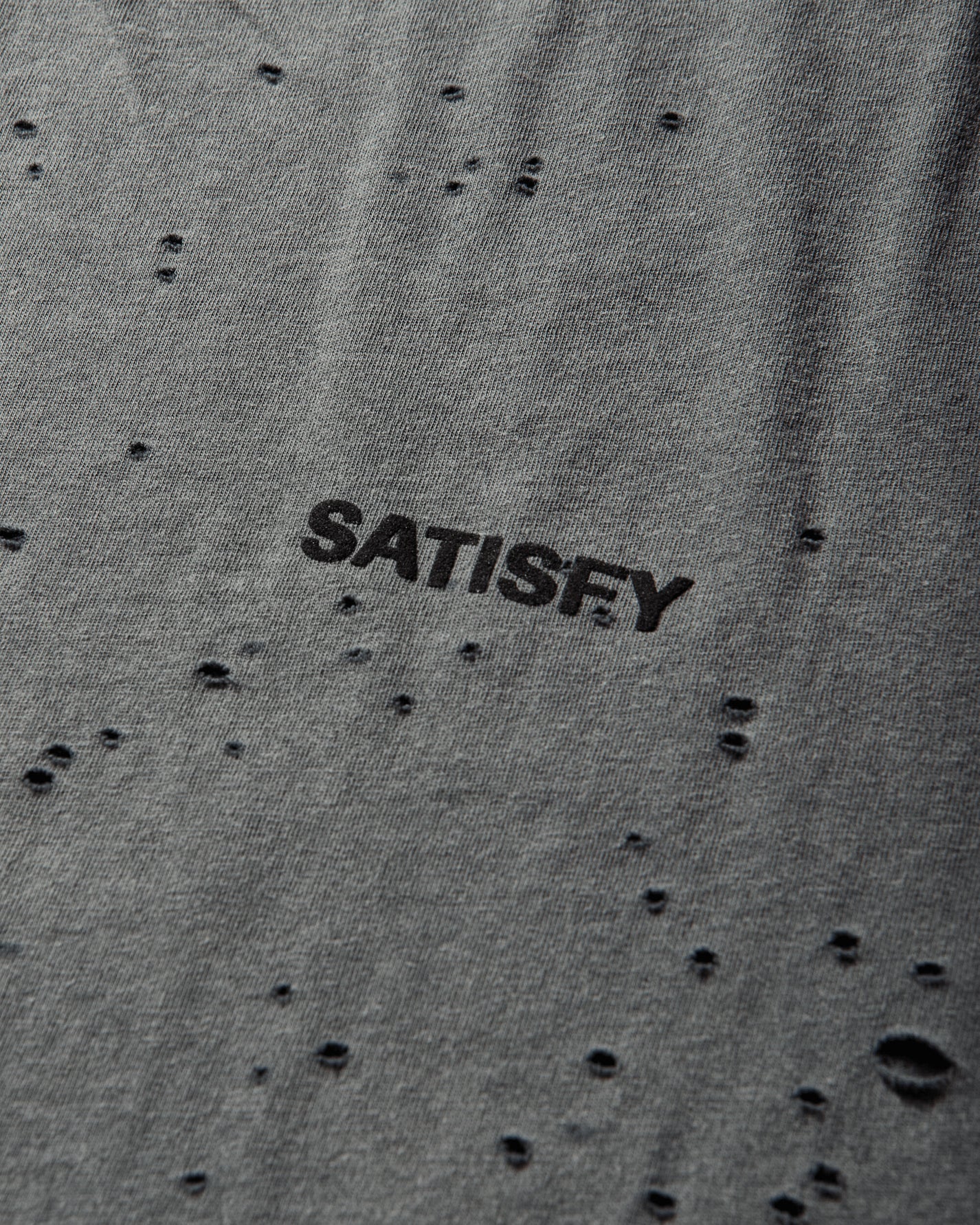 Satisfy Mothtech Muscle Tee Faded Black T-Shirts Shortsleeve 11005 01A05