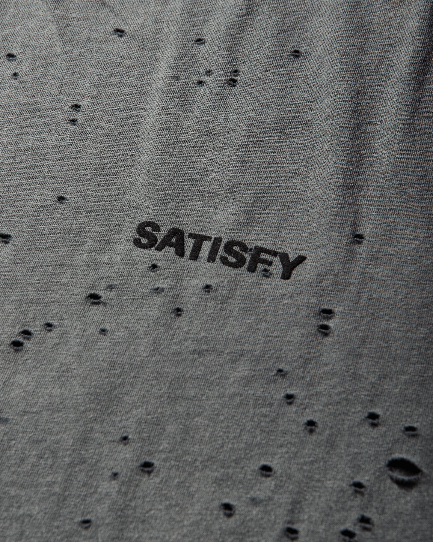 Satisfy Mothtech Muscle Tee Faded Black T-Shirts Shortsleeve 11005 01A05