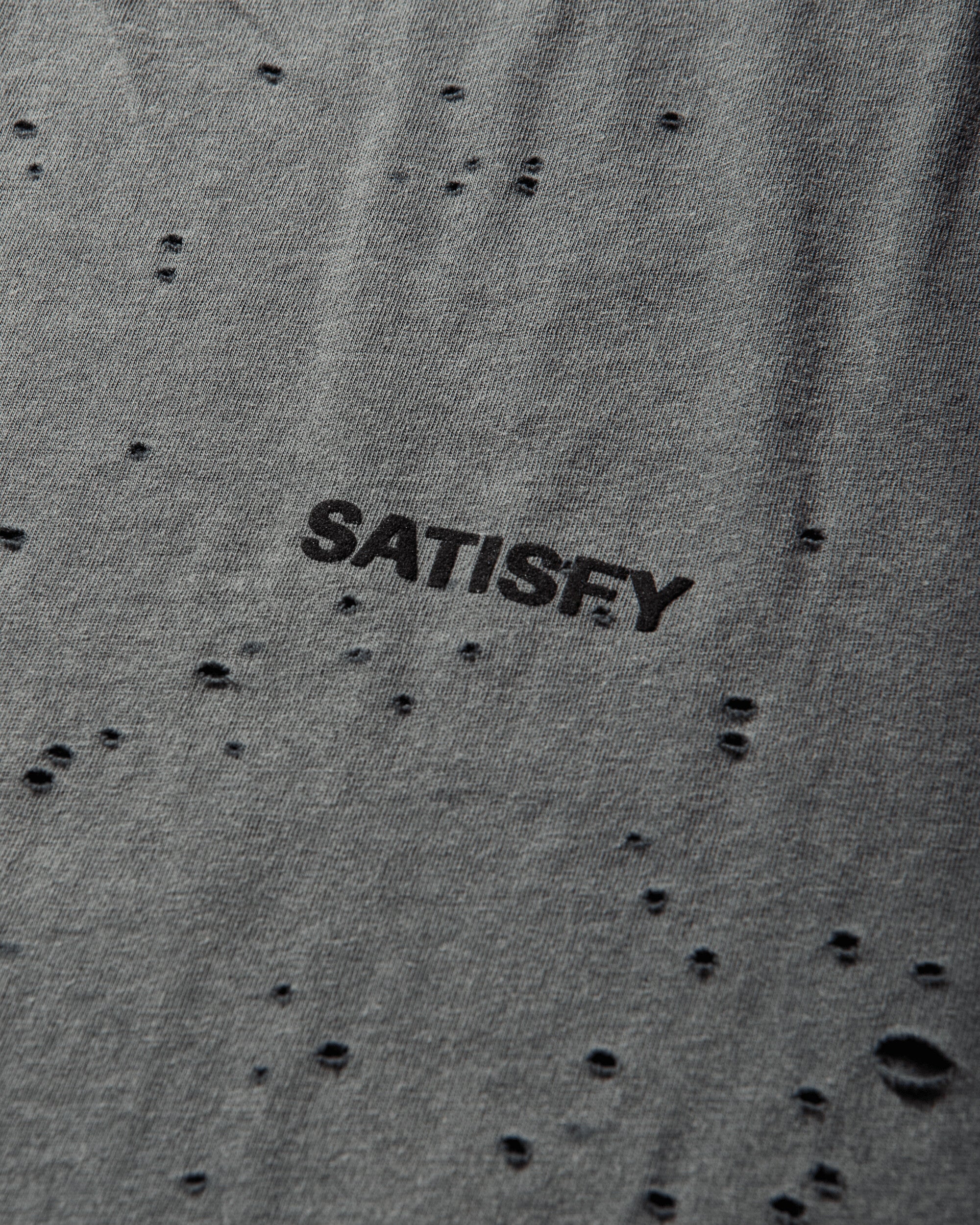 Satisfy Mothtech Muscle Tee Faded Black T-Shirts Shortsleeve 11005 01A05