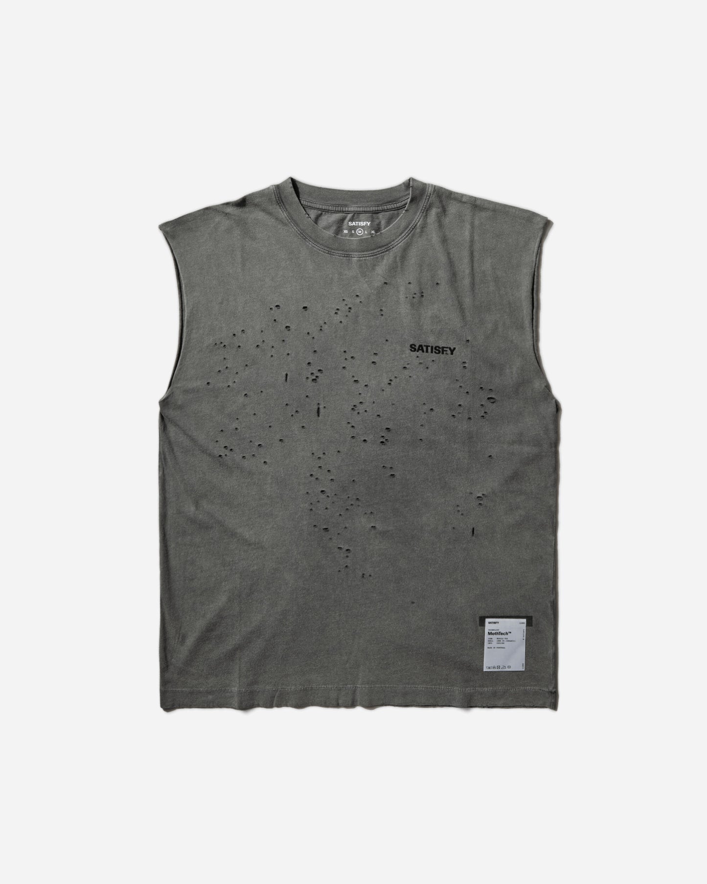 Satisfy Mothtech Muscle Tee Faded Black T-Shirts Shortsleeve 11005 01A05