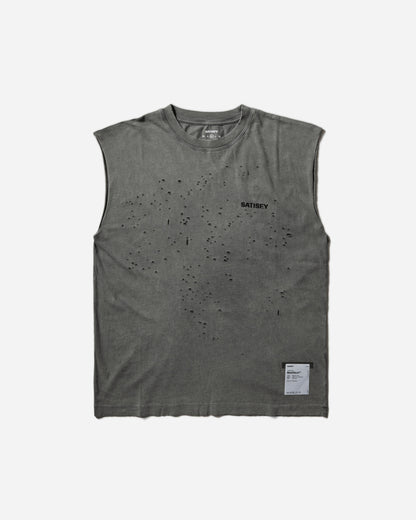 Satisfy Mothtech Muscle Tee Faded Black T-Shirts Shortsleeve 11005 01A05