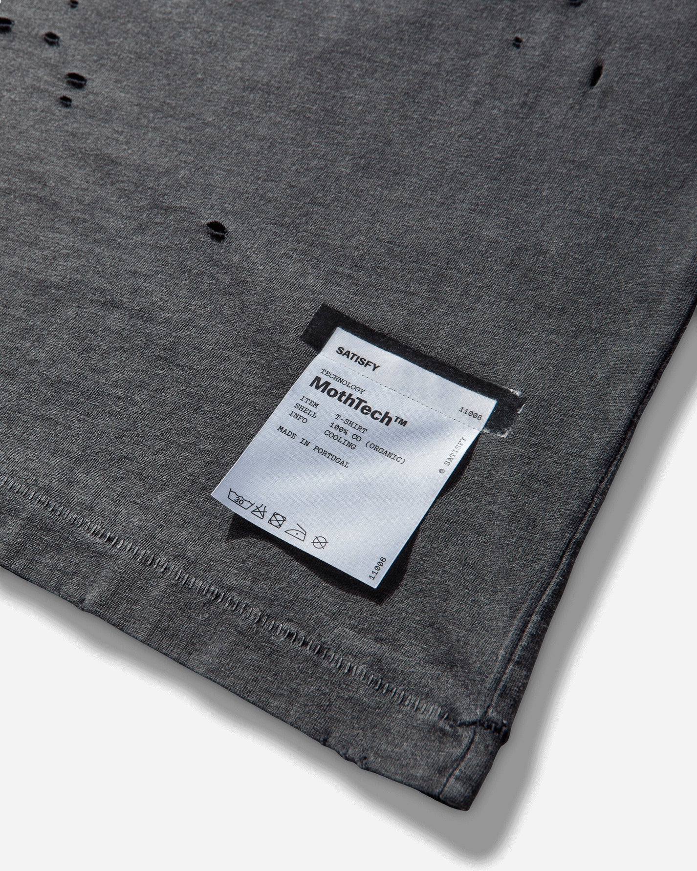 Satisfy Mothtech T Shirt Aged Black SAB T-Shirts Shortsleeve 11006 00A02