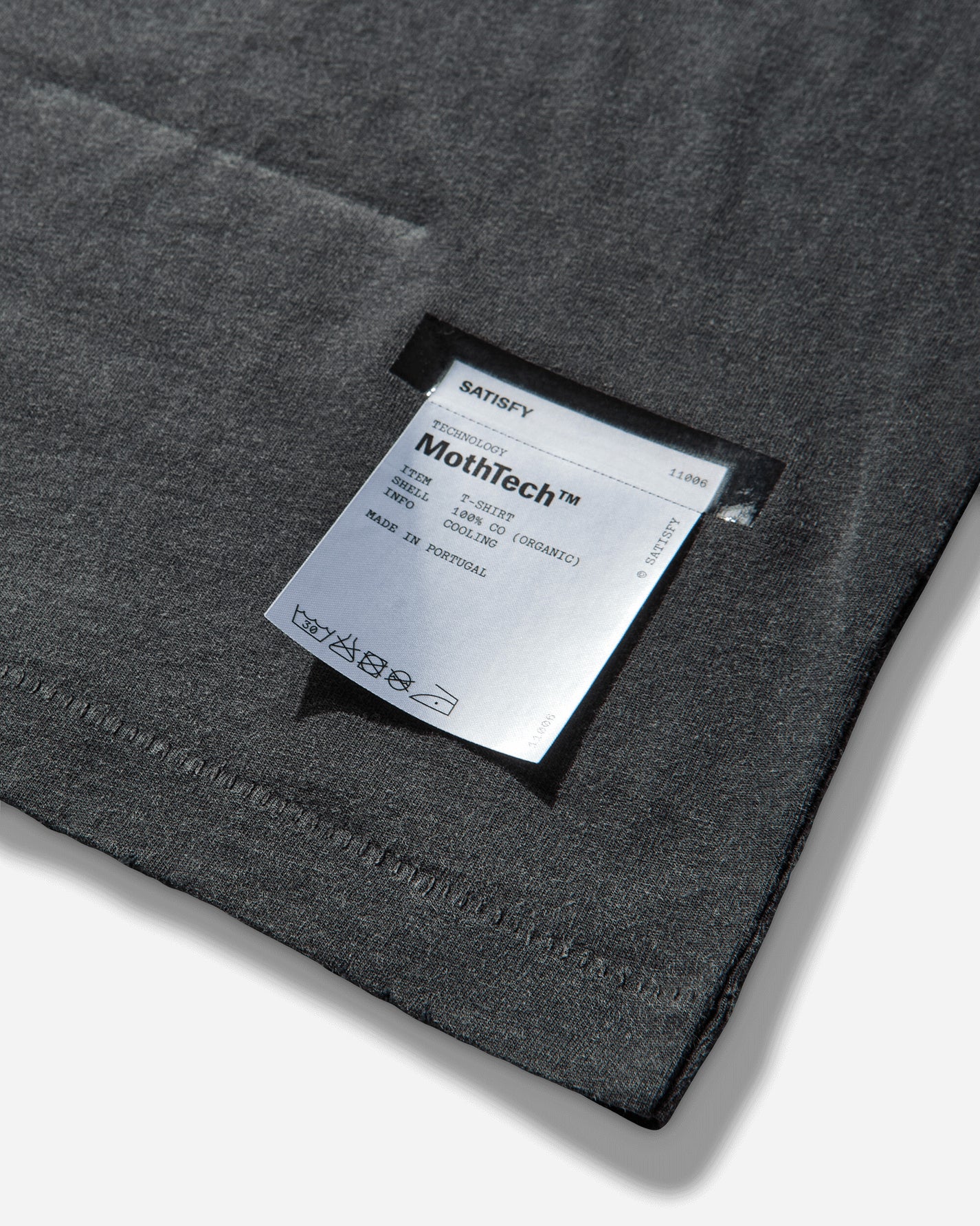 Satisfy Mothtech T Shirt Aged Black SAC T-Shirts Shortsleeve 11006 00A04