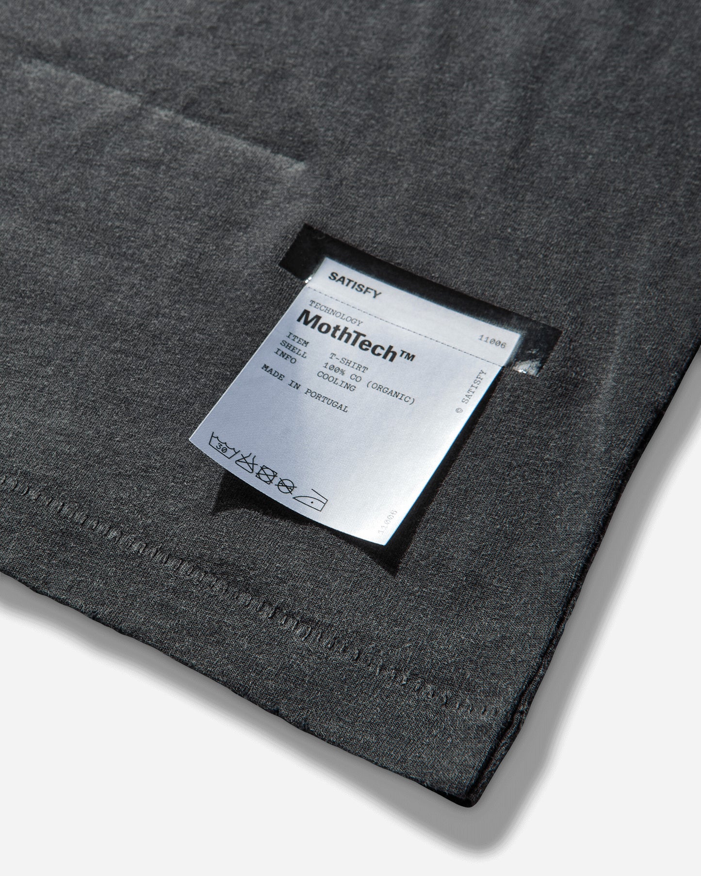 Satisfy Mothtech T Shirt Aged Black SAC T-Shirts Shortsleeve 11006 00A04