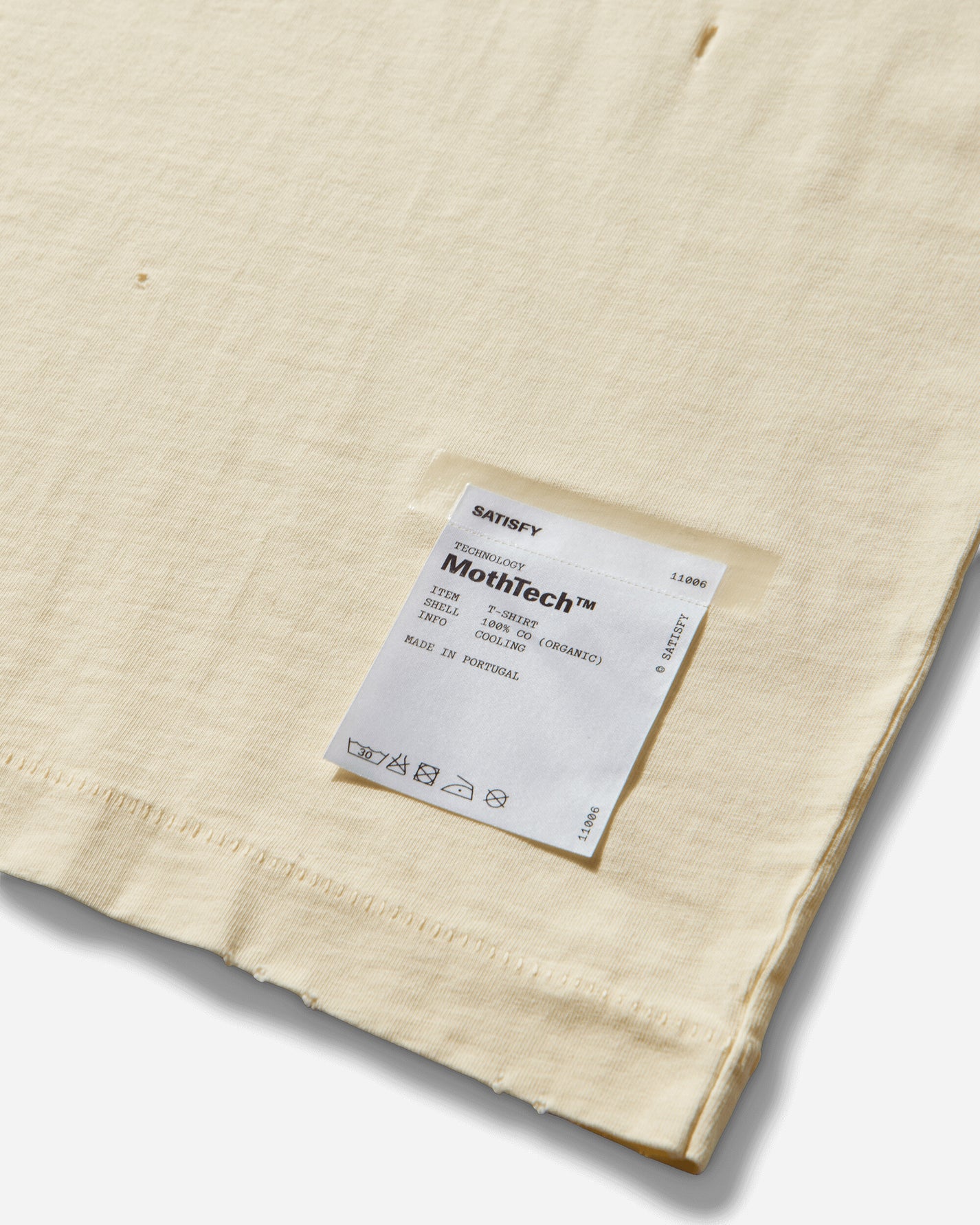 Satisfy Mothtech T Shirt Aged Transparent Yellow T-Shirts Shortsleeve 11006 41A04