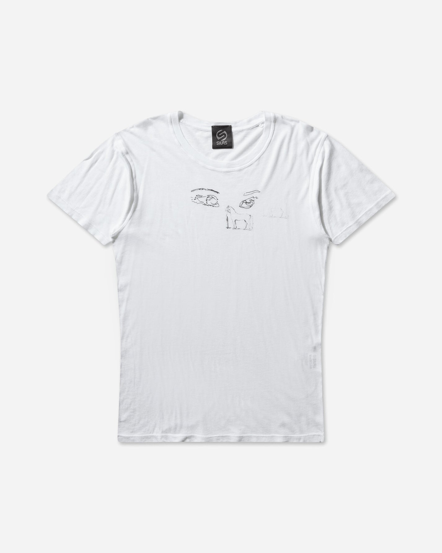 Silas Seasonal Graphic Short Sleeve White T-Shirts Shortsleeve LN-J006A02 WHITE