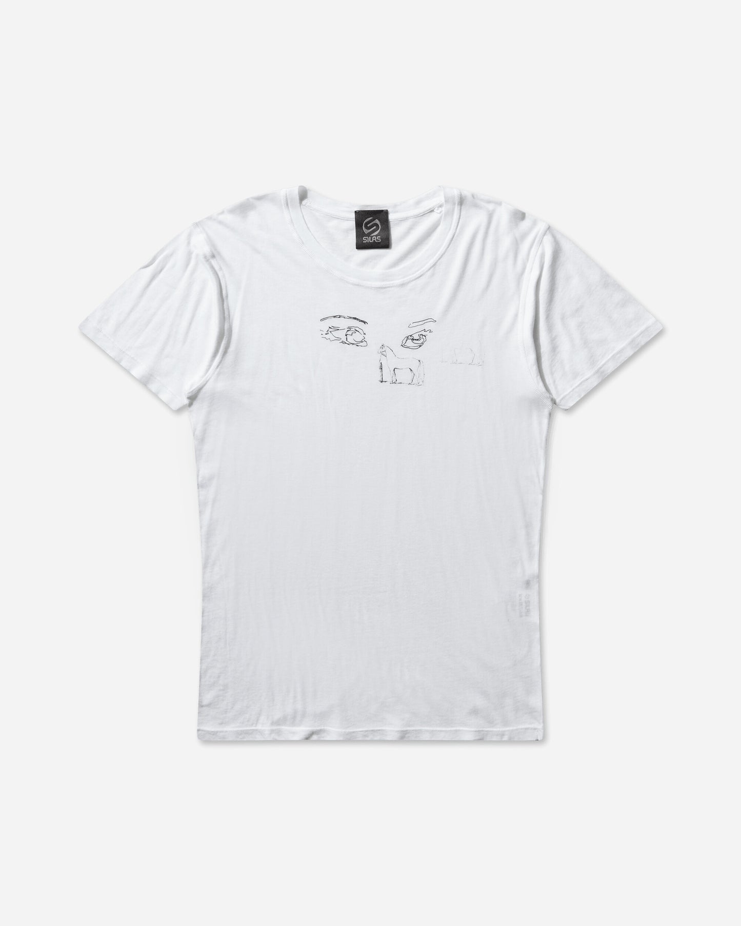 Silas Seasonal Graphic Short Sleeve White T-Shirts Shortsleeve LN-J006A02 WHITE