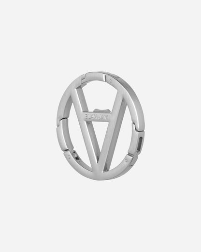 Slam Jam Chaos Is Order Logo Carabiner Silver Small Accessories Keychains BBUW202OT01 GRY0002
