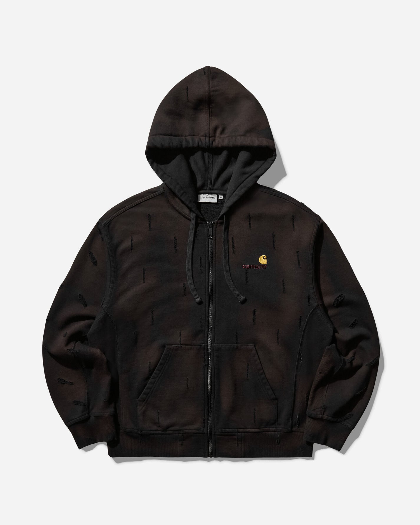 Slam Jam Carhartt x Tintoria Emiliana x Slam Jam "Poor Grade" Hooded American Script Jacket Black Coats and Jackets Jackets I028279 89XX