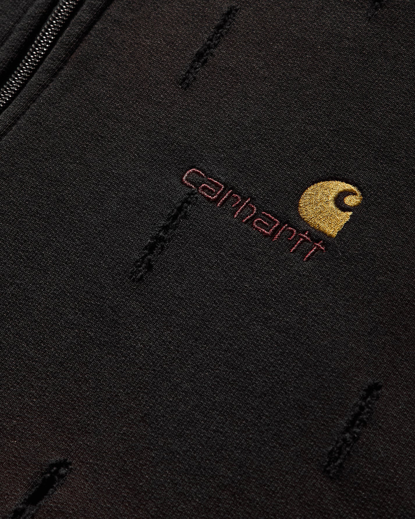 Slam Jam Carhartt x Tintoria Emiliana x Slam Jam "Poor Grade" Hooded American Script Jacket Black Coats and Jackets Jackets I028279 89XX