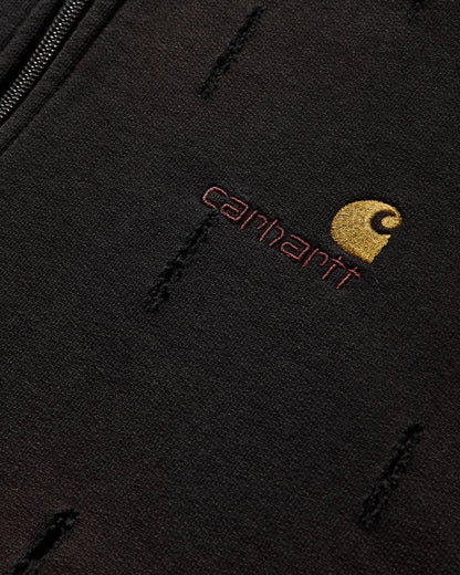 Slam Jam Carhartt x Tintoria Emiliana x Slam Jam "Poor Grade" Hooded American Script Jacket Black Coats and Jackets Jackets I028279 89XX