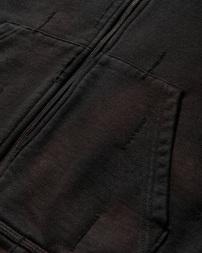 Slam Jam Carhartt x Tintoria Emiliana x Slam Jam "Poor Grade" Hooded American Script Jacket Black Coats and Jackets Jackets I028279 89XX