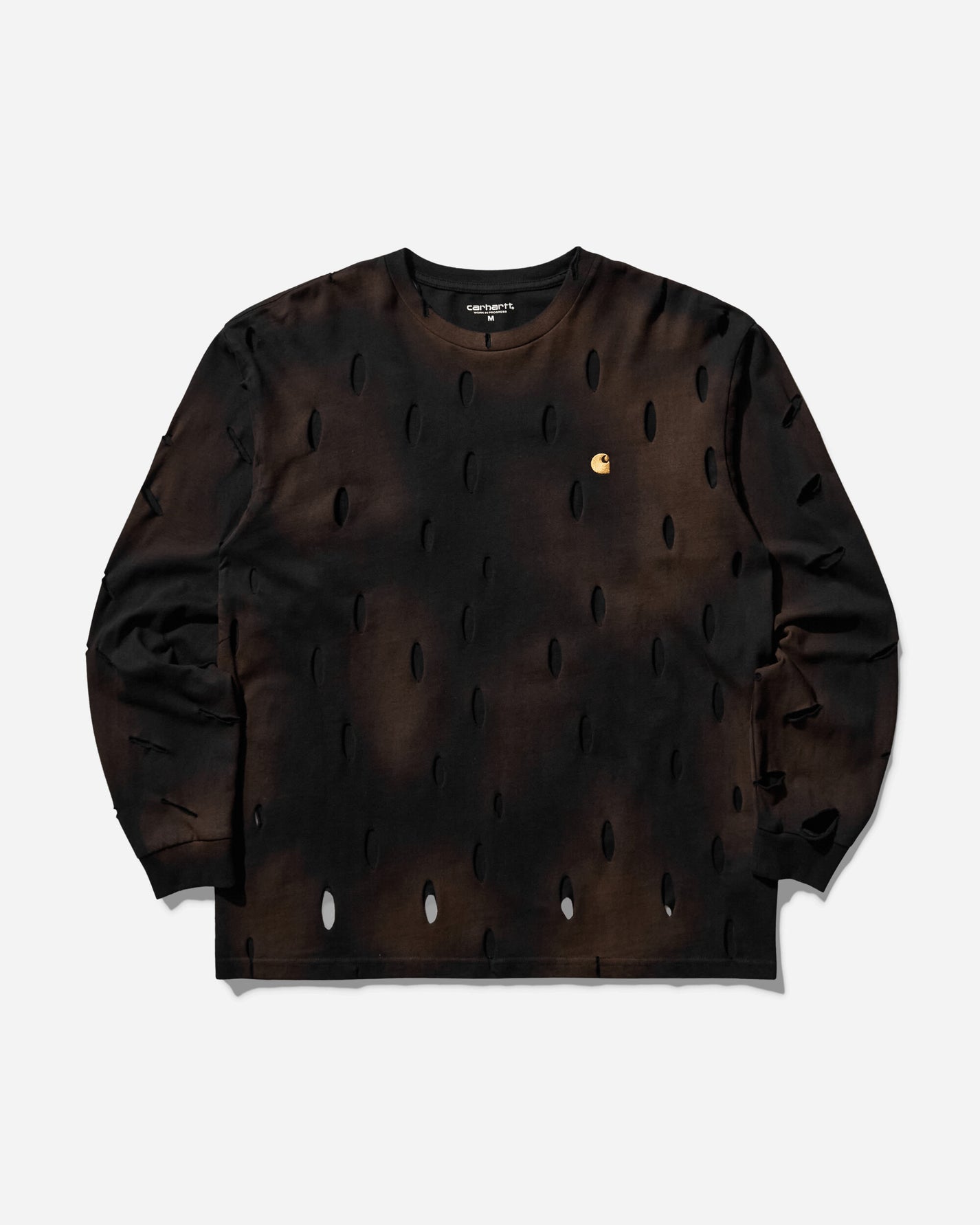 Slam Jam Carhartt x Tintoria Emiliana x Slam Jam "Poor Grade" L/S Chase T-Shirt Black Gold T-Shirts Longsleeve I026392 00FXX