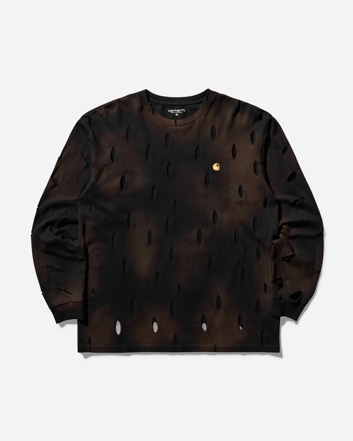 Slam Jam Carhartt x Tintoria Emiliana x Slam Jam "Poor Grade" L/S Chase T-Shirt Black Gold T-Shirts Longsleeve I026392 00FXX