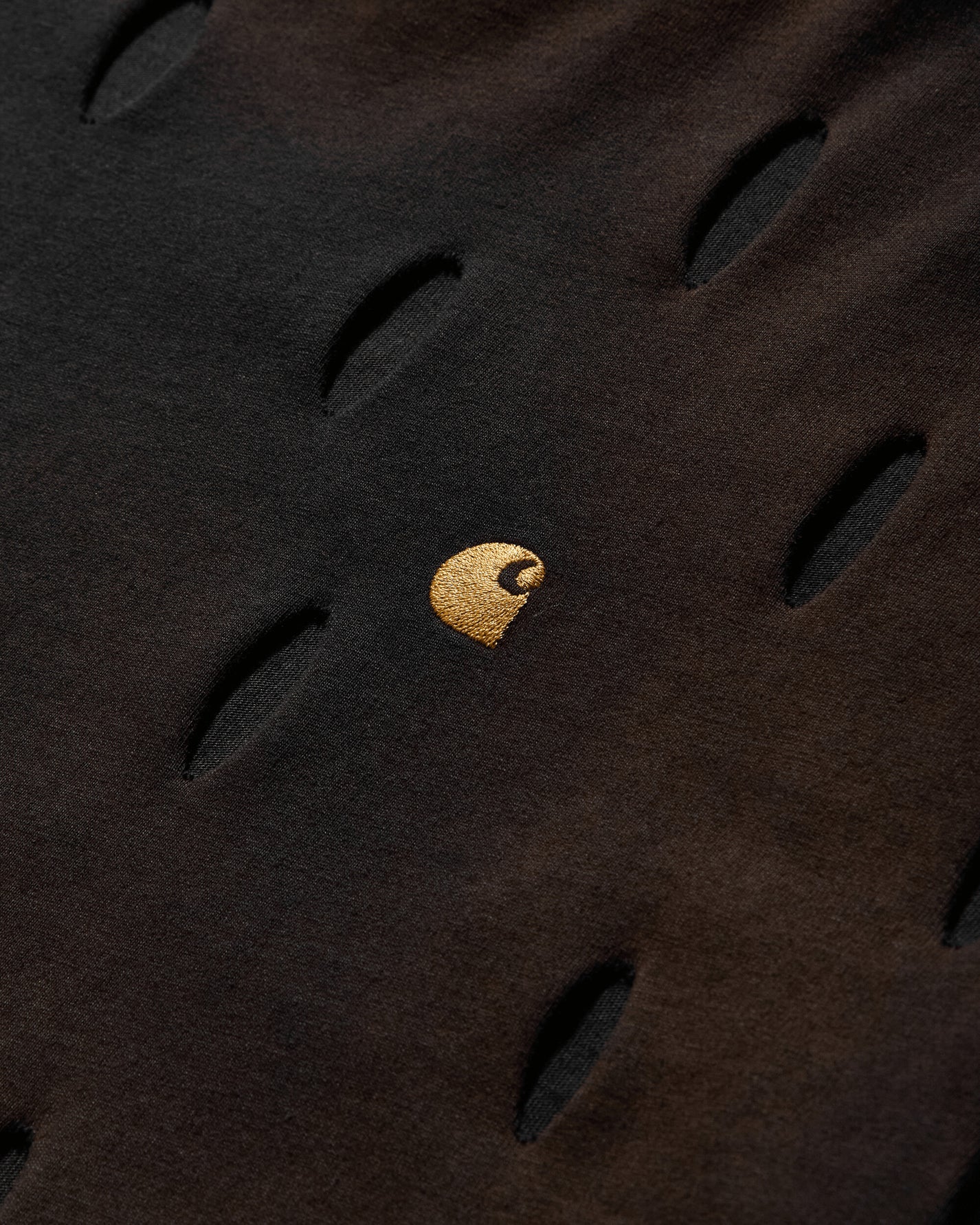 Slam Jam Carhartt x Tintoria Emiliana x Slam Jam "Poor Grade" L/S Chase T-Shirt Black Gold T-Shirts Longsleeve I026392 00FXX