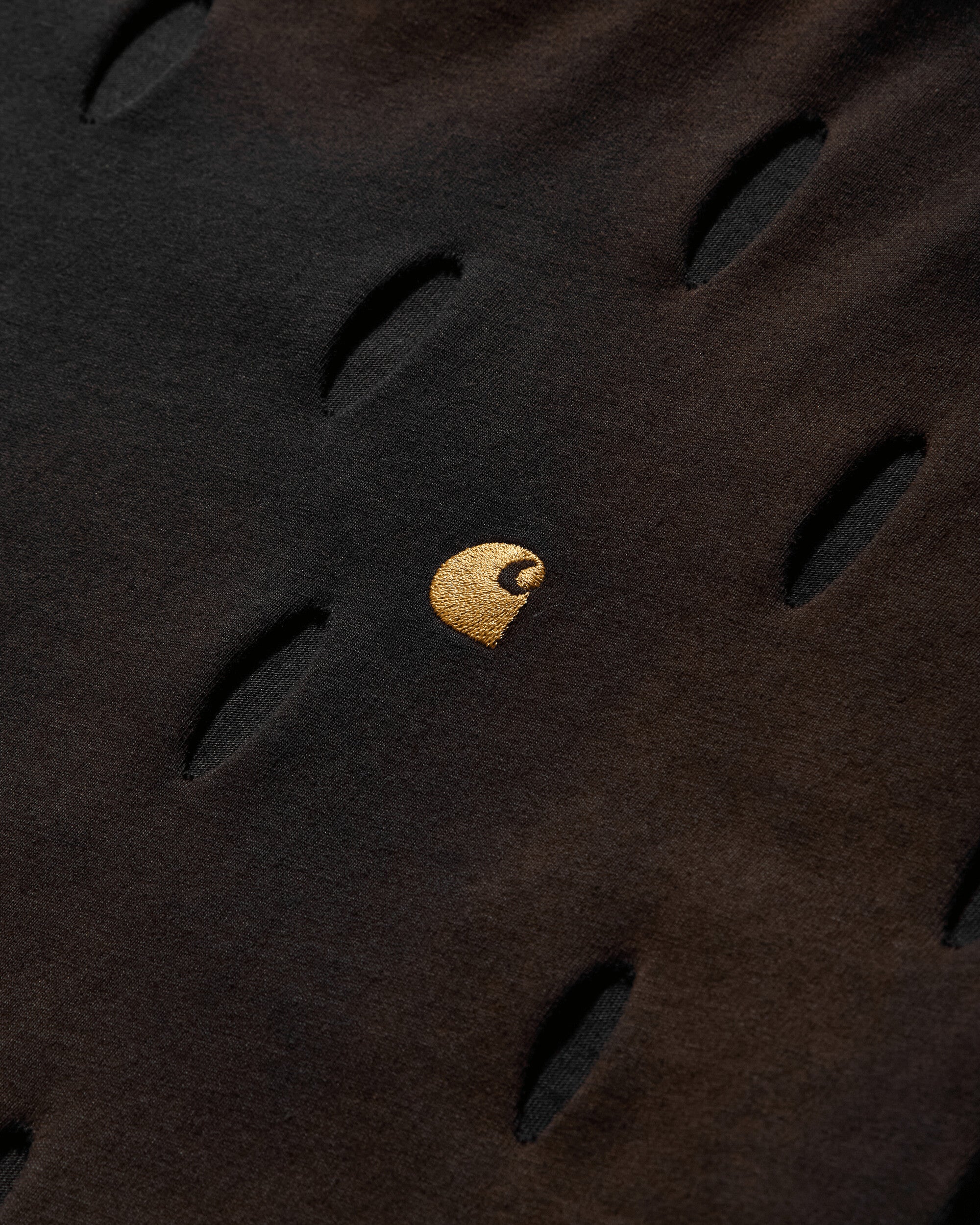 Slam Jam Carhartt x Tintoria Emiliana x Slam Jam "Poor Grade" L/S Chase T-Shirt Black Gold T-Shirts Longsleeve I026392 00FXX