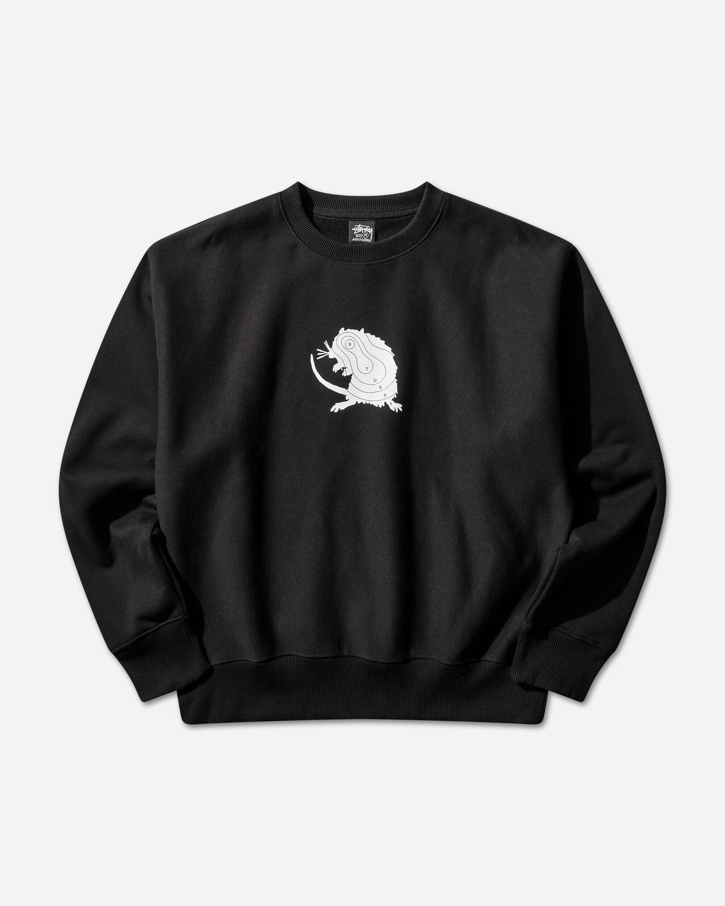 Stüssy Long Range Crew Black Sweatshirts Crewneck 1915142SJ 0001