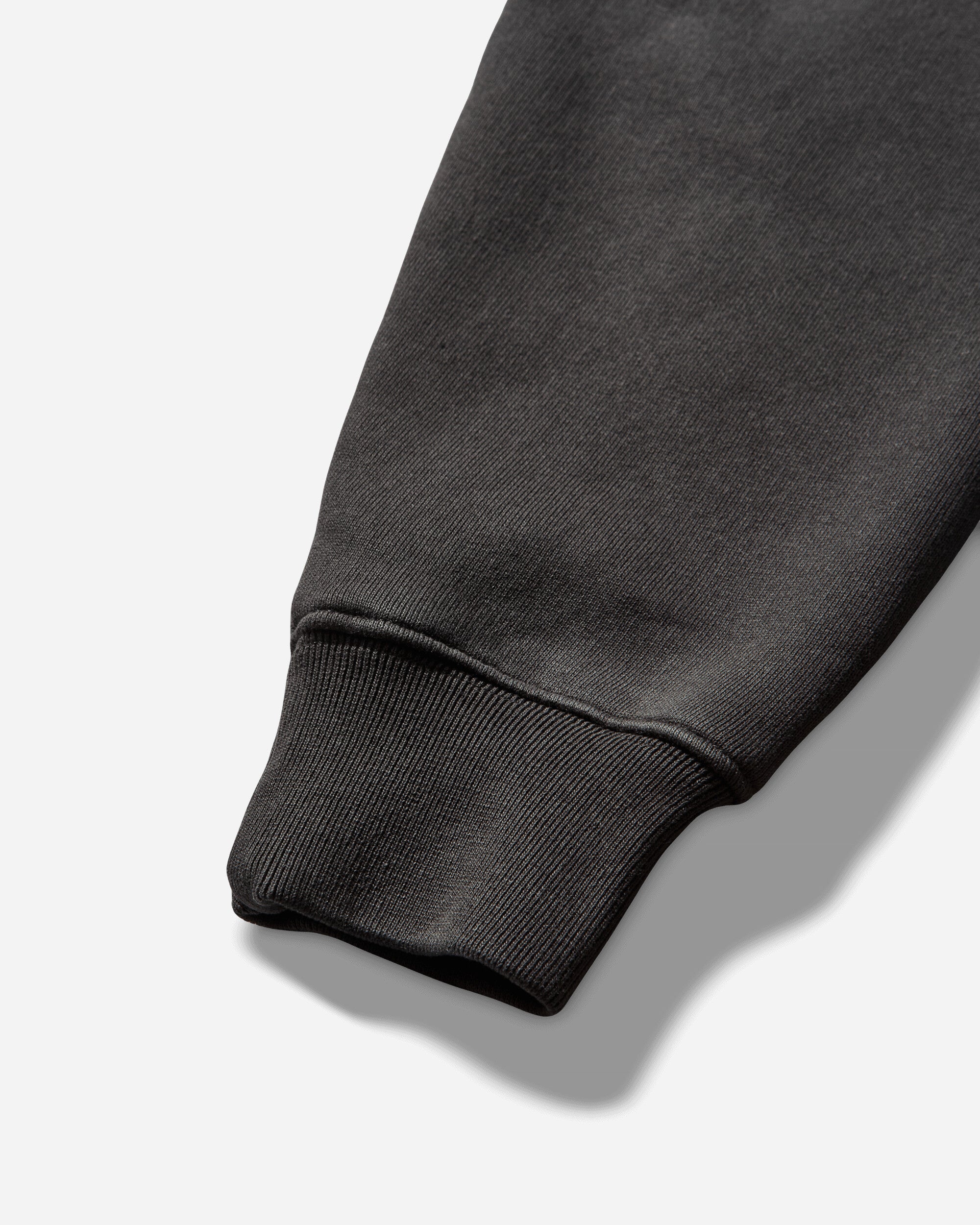 Stüssy Fleece Raglan Hood Washed Black Sweatshirts Hoodies 118572SJ 0034