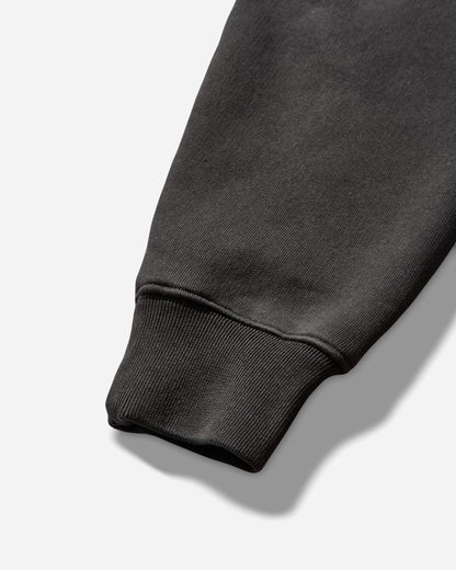 Stüssy Fleece Raglan Hood Washed Black Sweatshirts Hoodies 118572SJ 0034