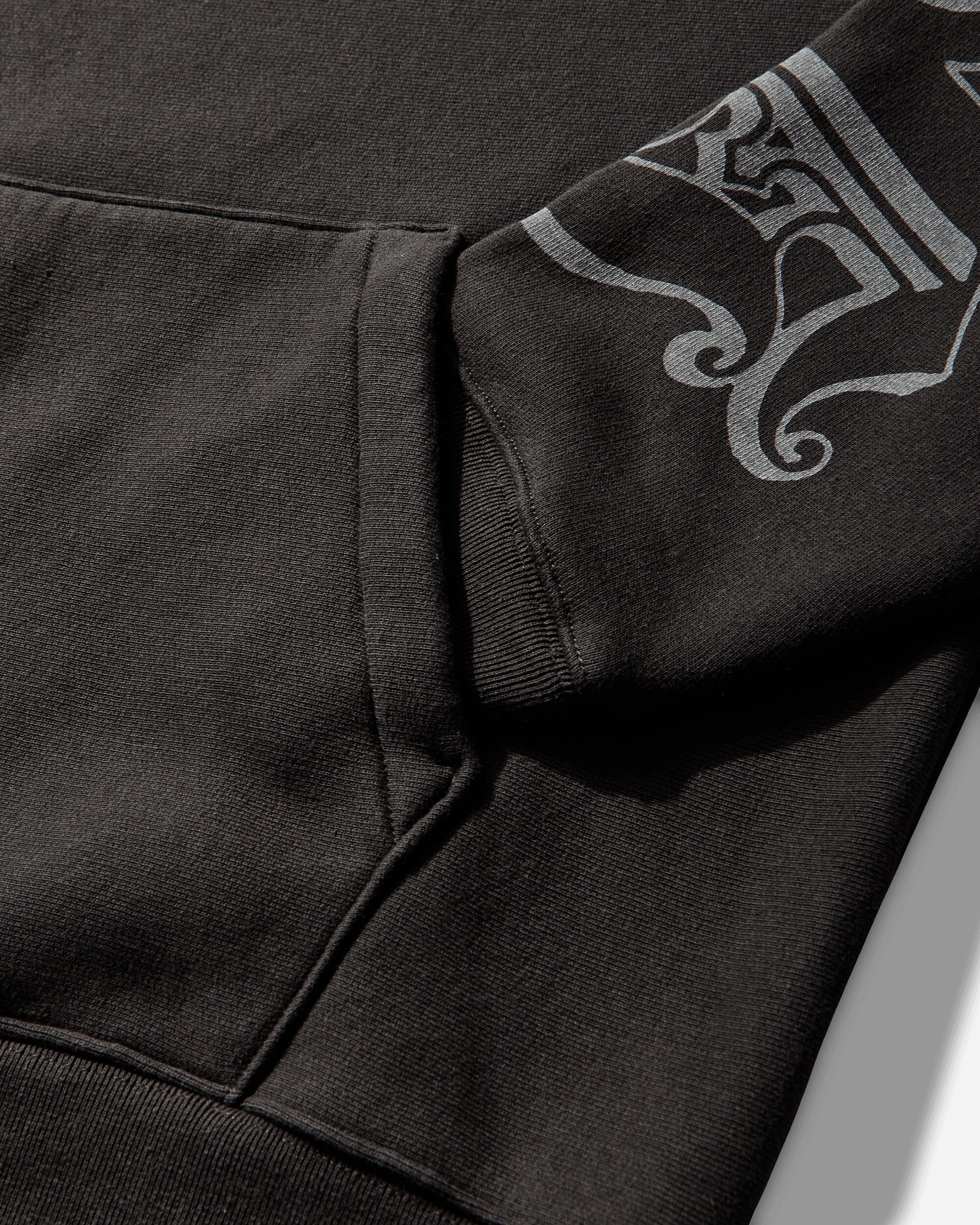 Stüssy Motif Print Hood Black Sweatshirts Hoodies 118605SJ 0001