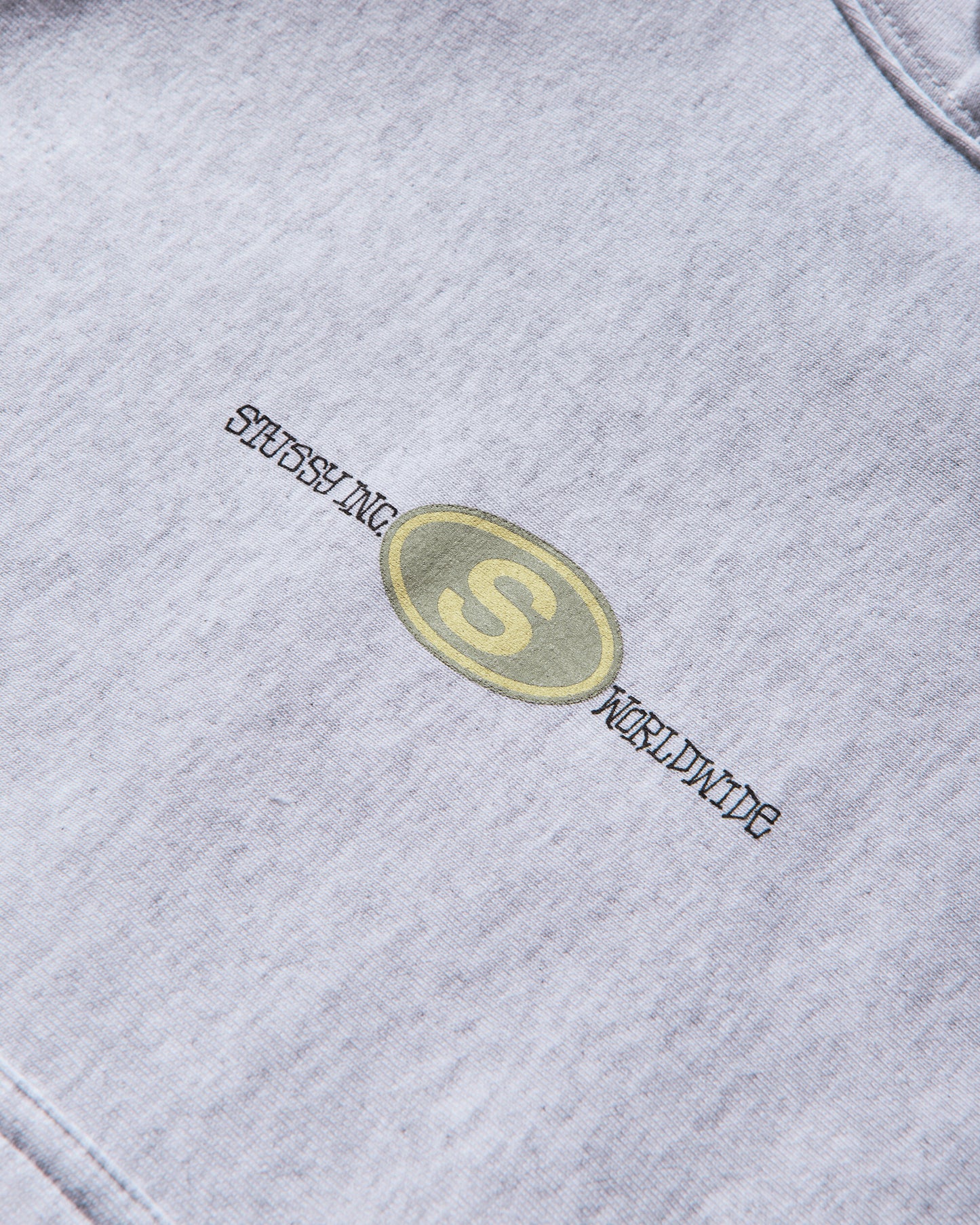 Stüssy Worldwide Dot Hood Ash Heather Sweatshirts Hoodies 1925121 0062