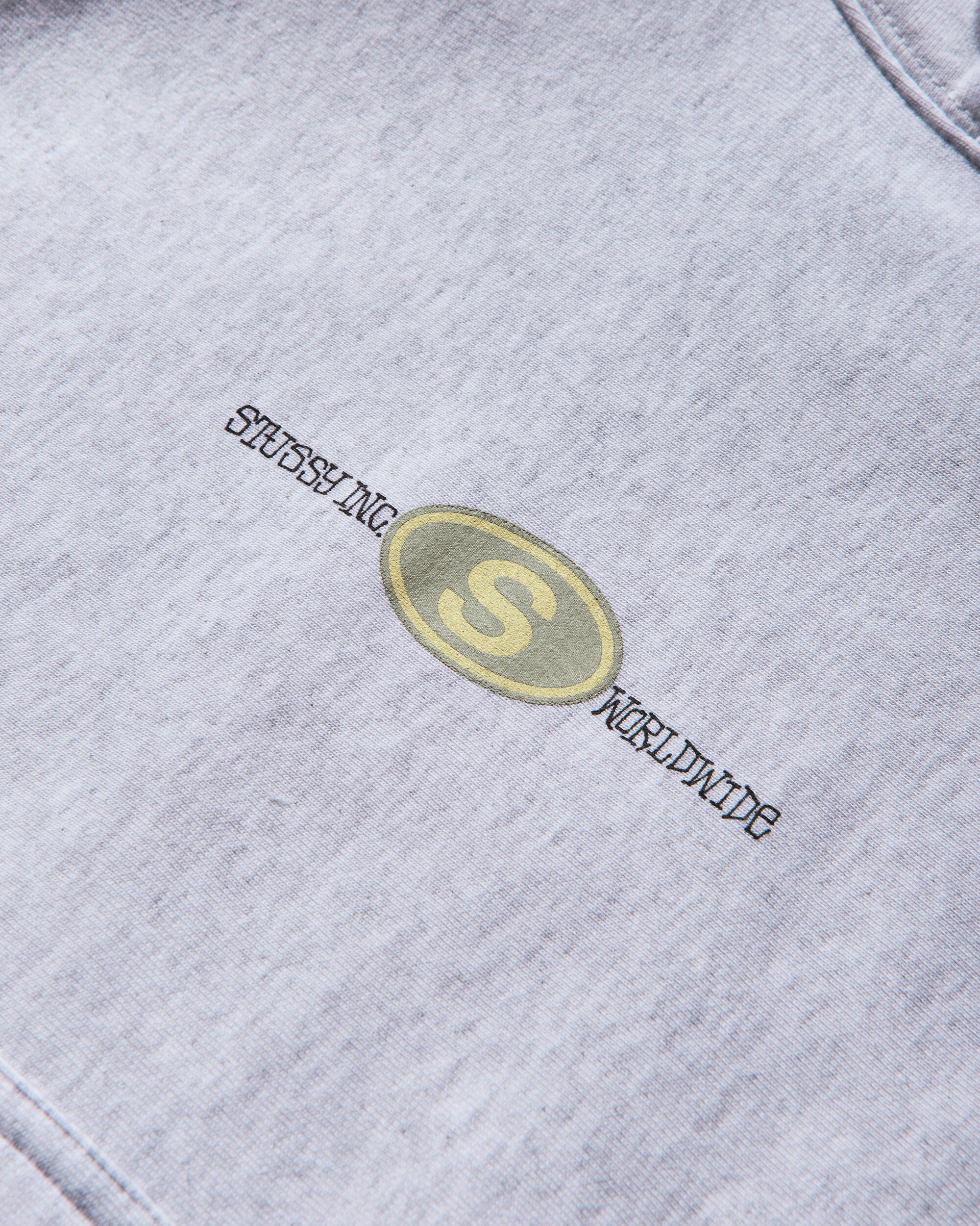 Stüssy Worldwide Dot Hood Ash Heather Sweatshirts Hoodies 1925121 0062