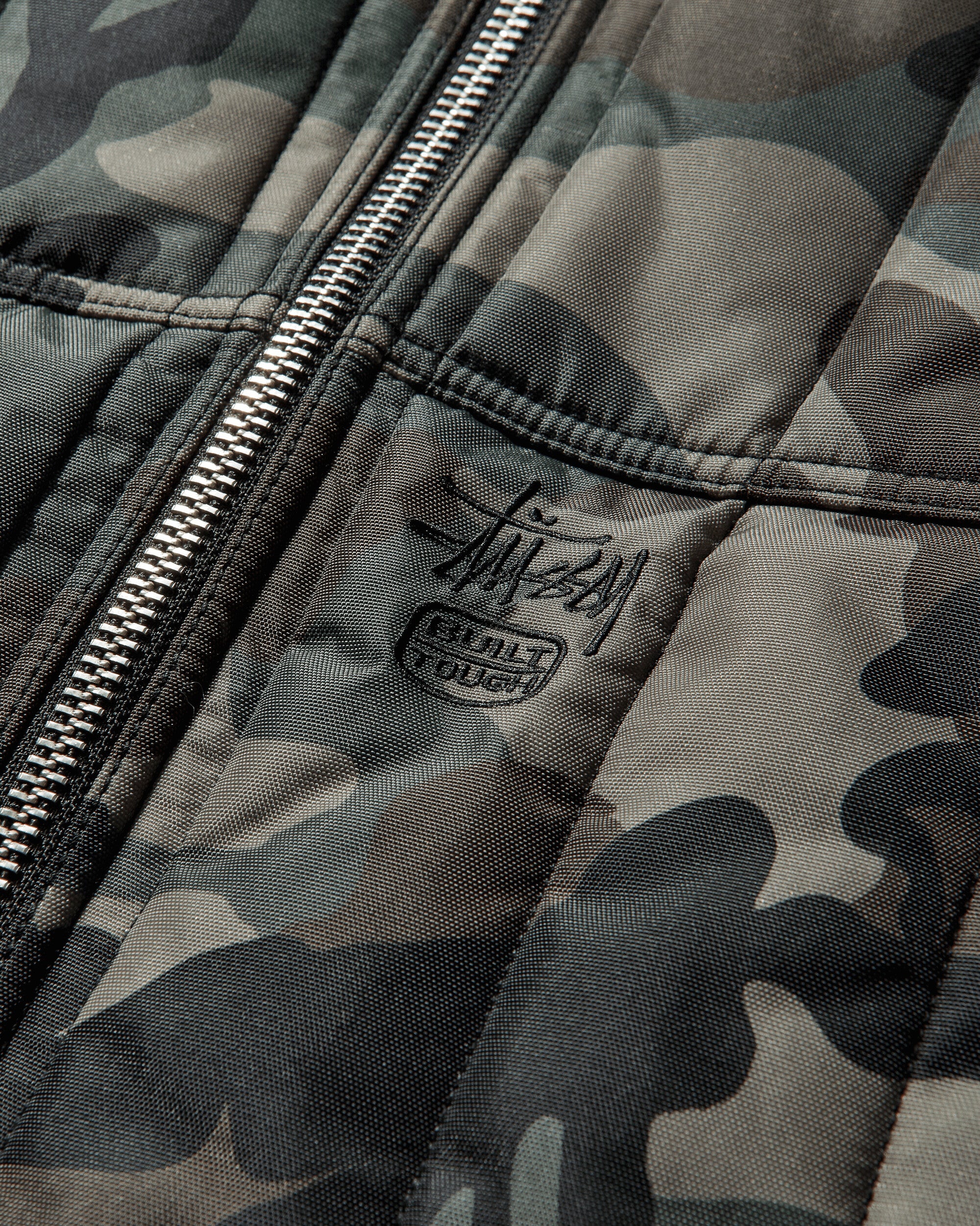 Stüssy Work Jacket Quilted Nylon Woodland Camo Coats and Jackets Jackets 115858SJ 0423