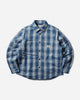 Stüssy Lau Plaid Shirt Jacket Blue Shirts Overshirt 1110382SJ 0801
