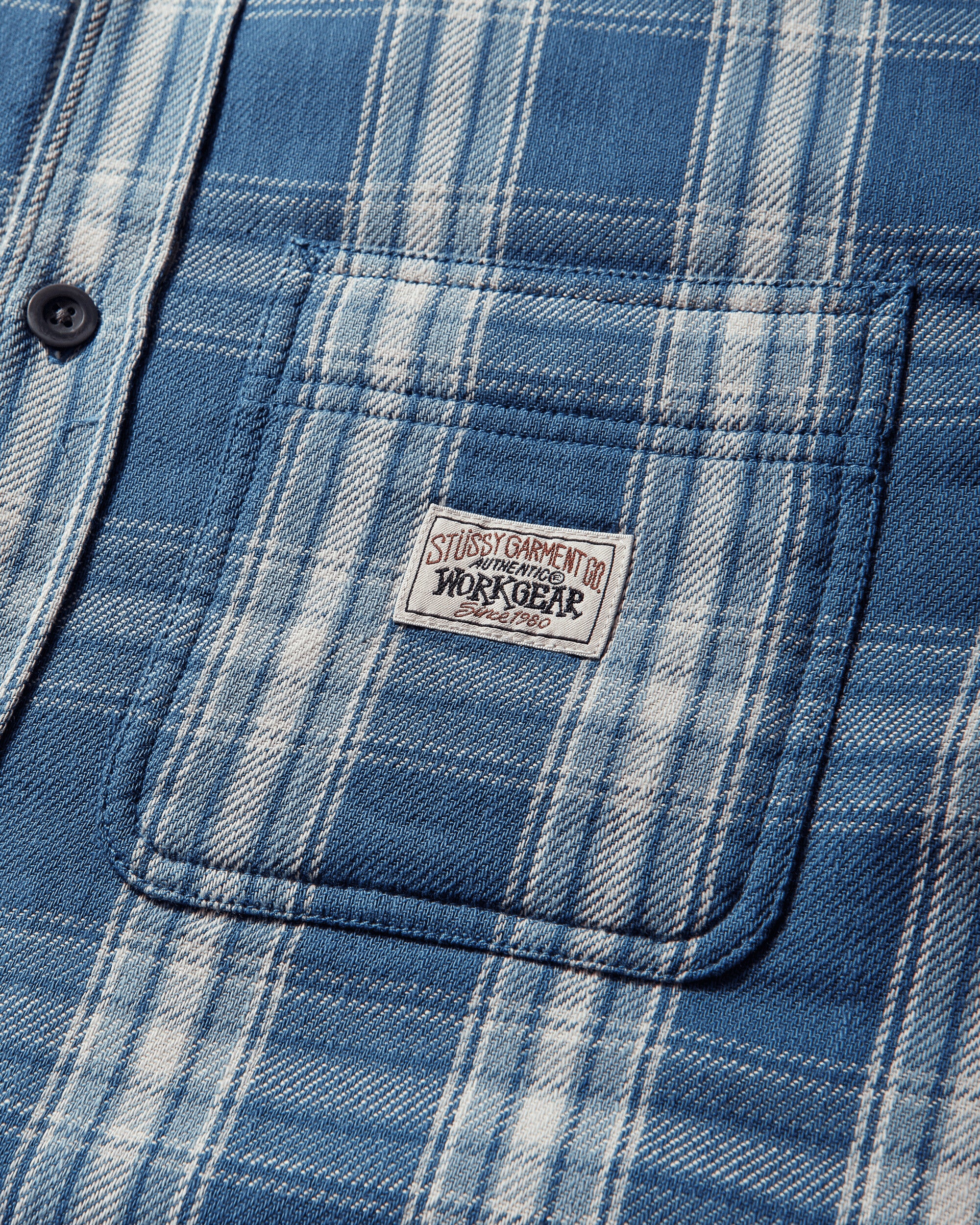 Stüssy Lau Plaid Shirt Jacket Blue Shirts Overshirt 1110382SJ 0801