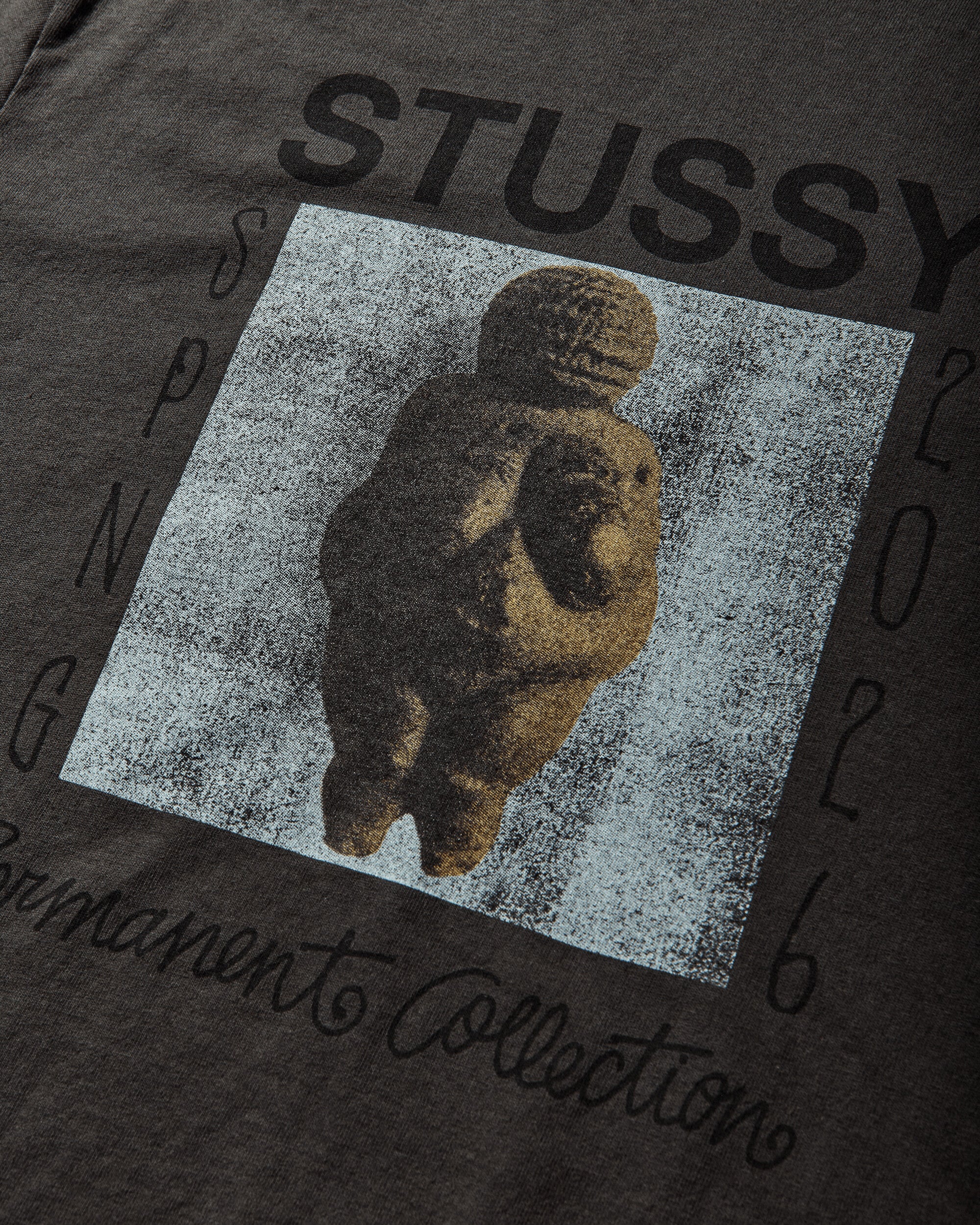 Stüssy Permanent Collection Pd Tee Faded Black T-Shirts Shortsleeve 1905182SJ 0090