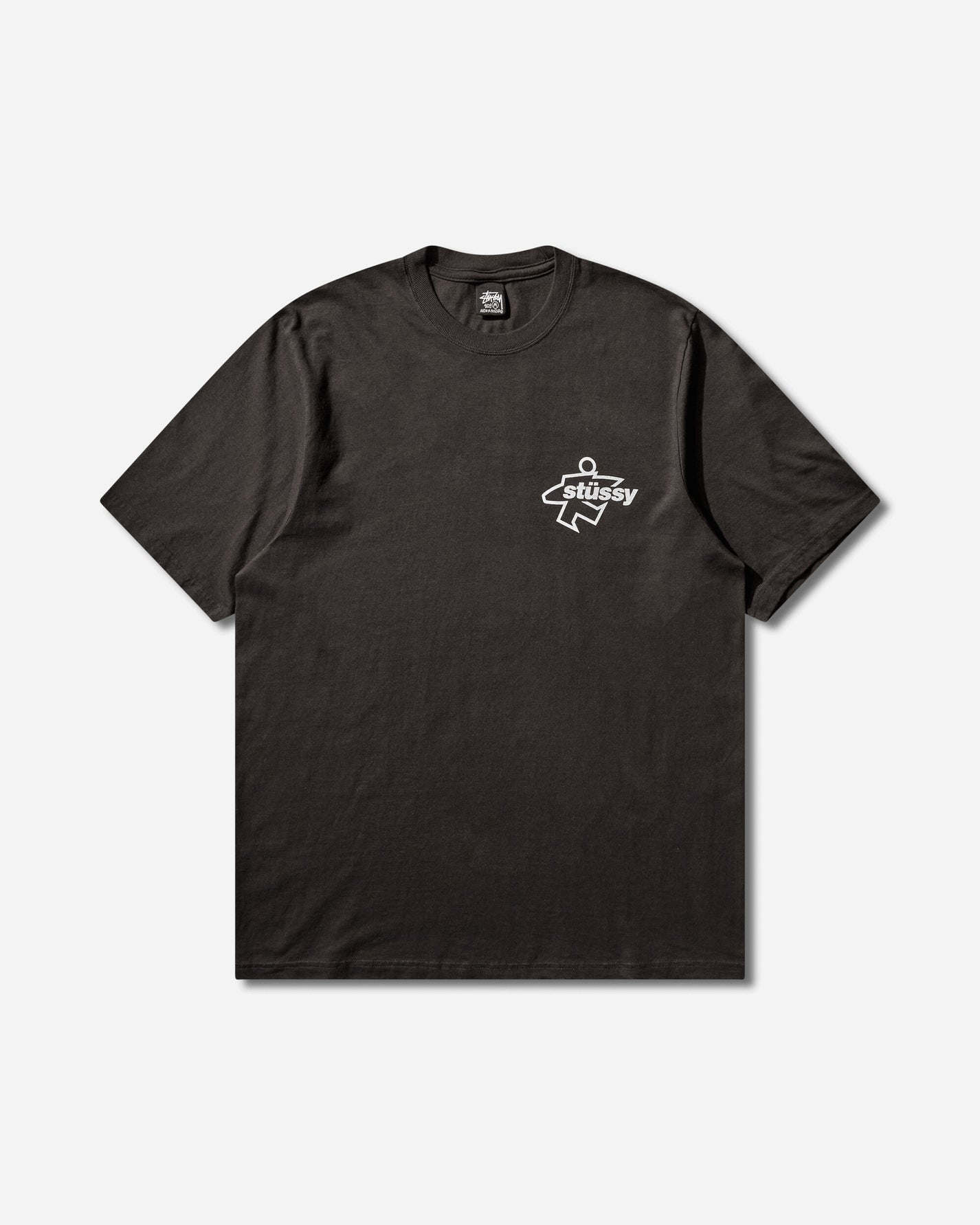 Stüssy Surf Size Pig Dyed Tee Faded Black T-Shirts Shortsleeve 1905180SJ 0090