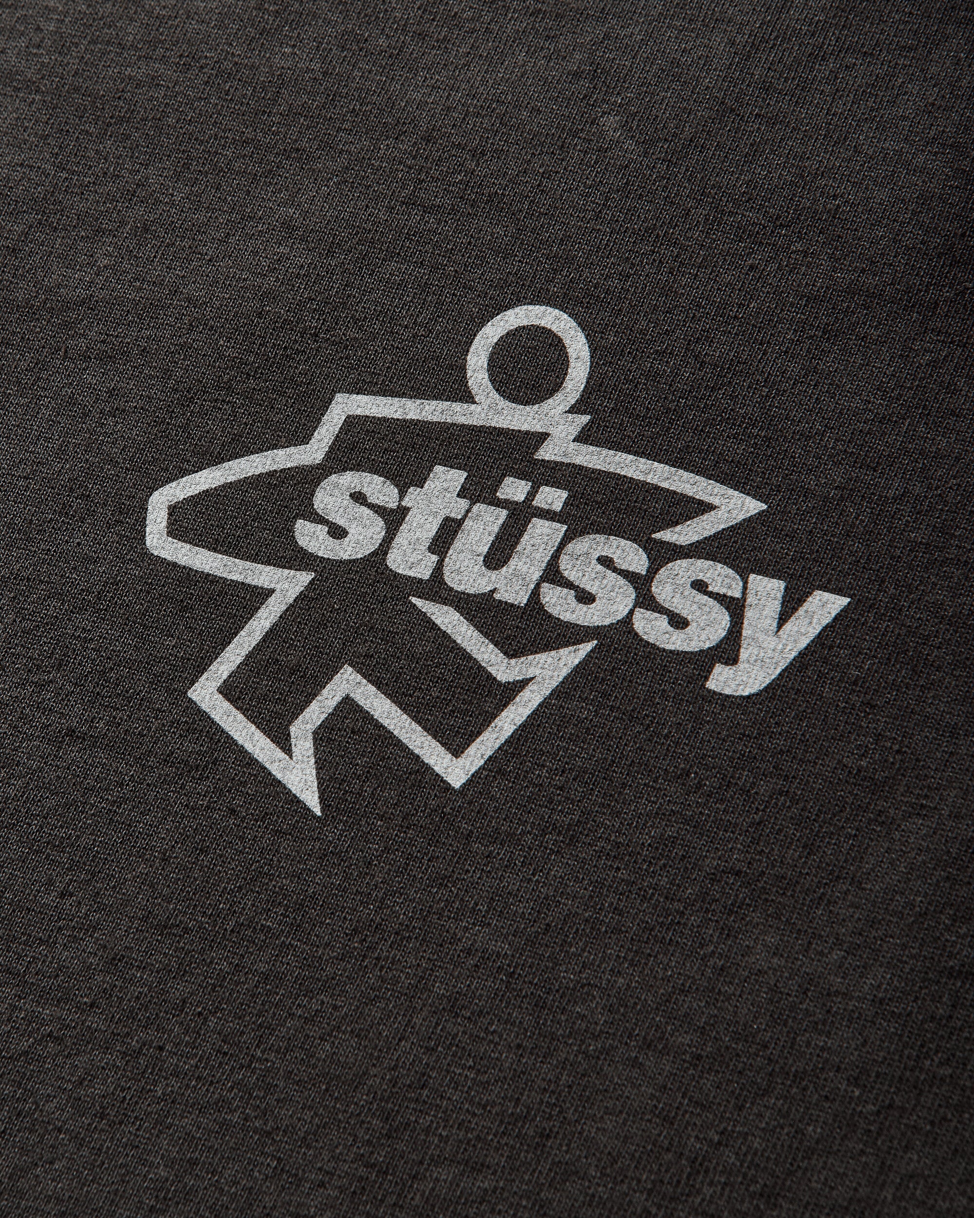 Stüssy Surf Size Pig Dyed Tee Faded Black T-Shirts Shortsleeve 1905180SJ 0090