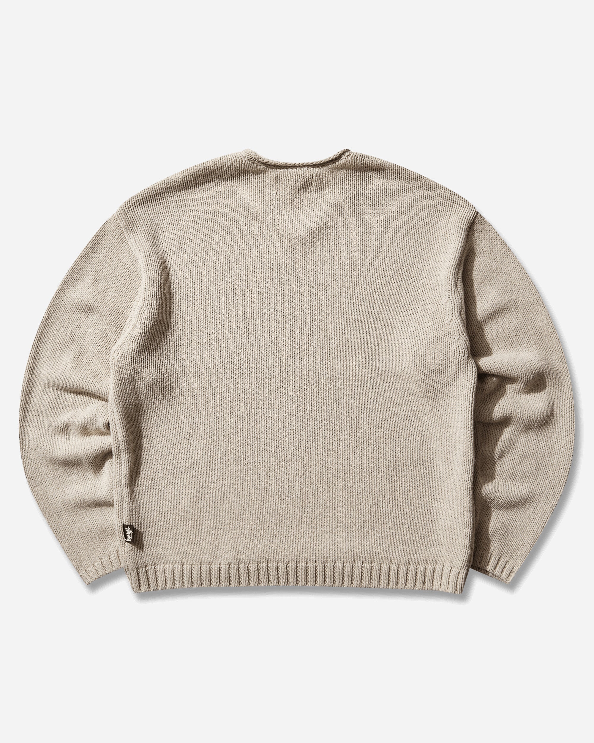 Stüssy Roll V Neck Sweater Oatmeal Knitwears Sweaters 117289SJ 1033